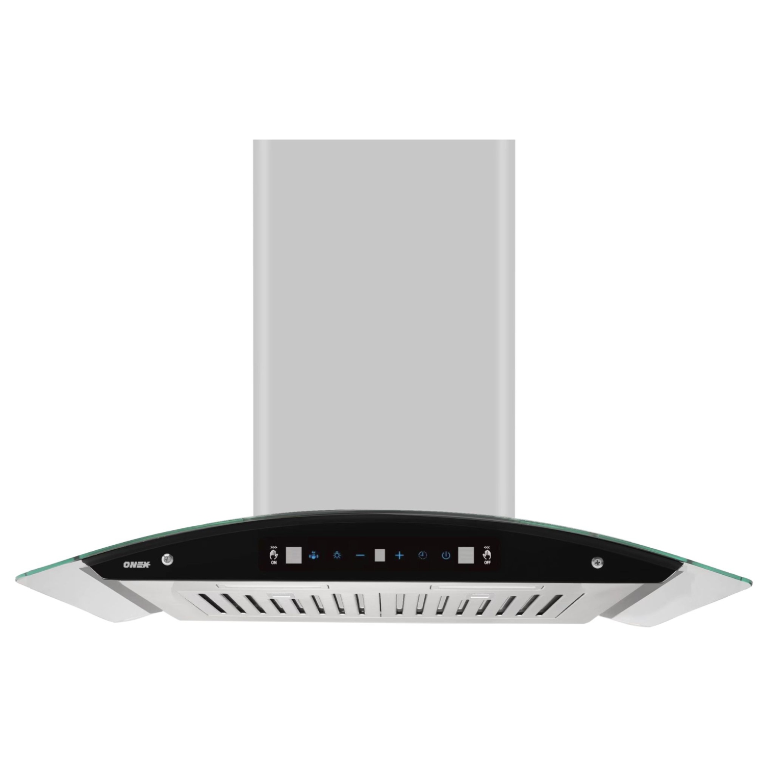 Hotte de cuisine murale ONEX® 30" 800 CFM en acier inoxydable avec verre trempé #OGF330