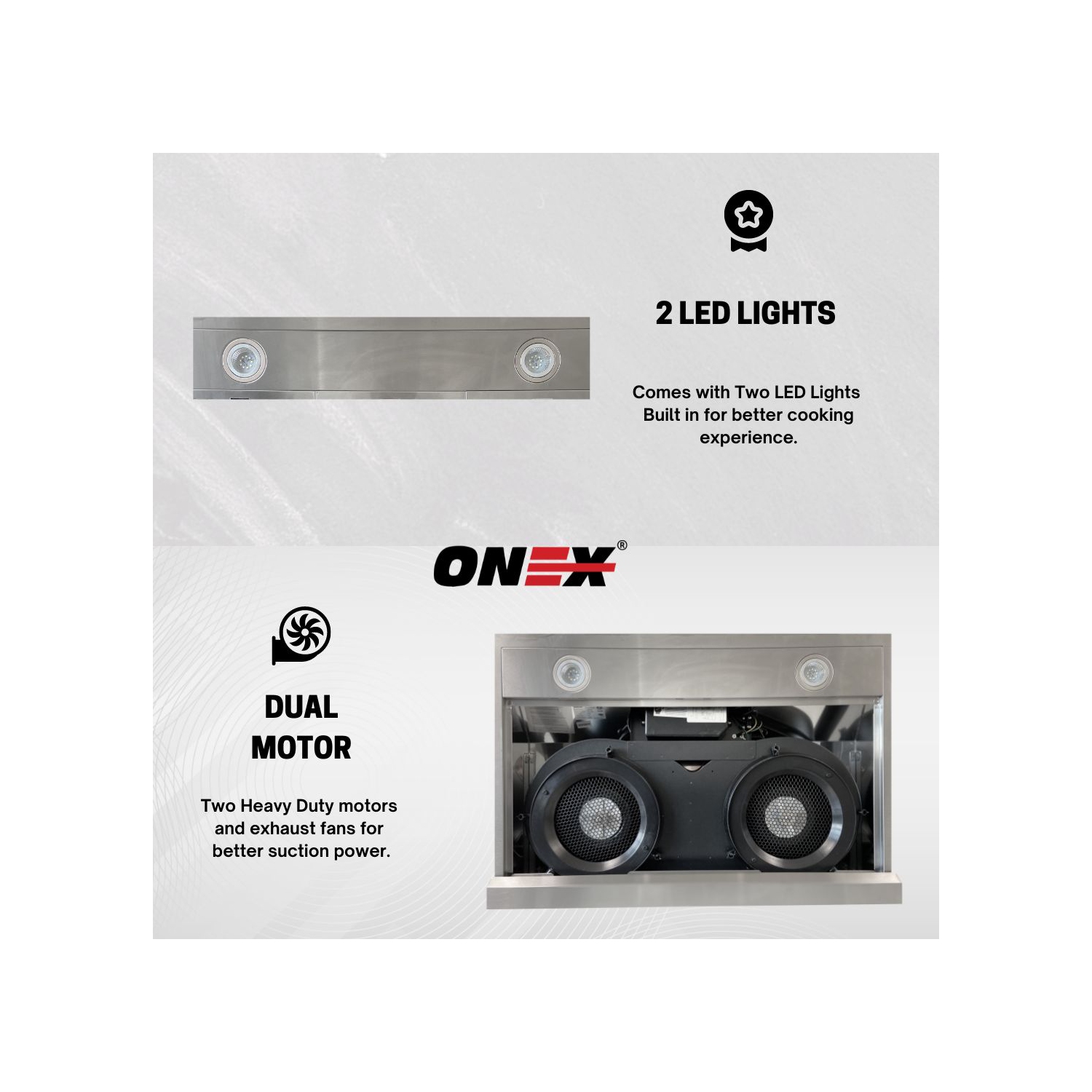 ONEX® 30" 700 CFM Hotte de cuisinière sous armoire en acier inoxydable #OHF60D