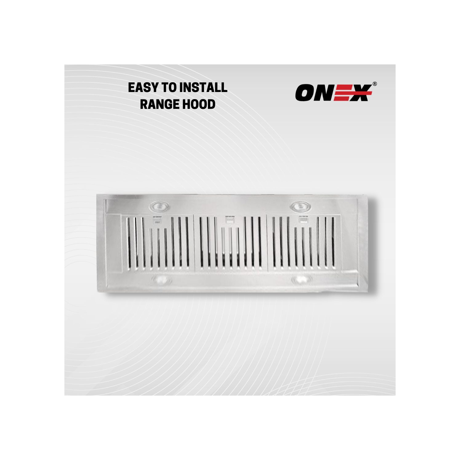 Hotte de cuisinière îlot ONEX® 30" 900 CFM en acier inoxydable #OIF130