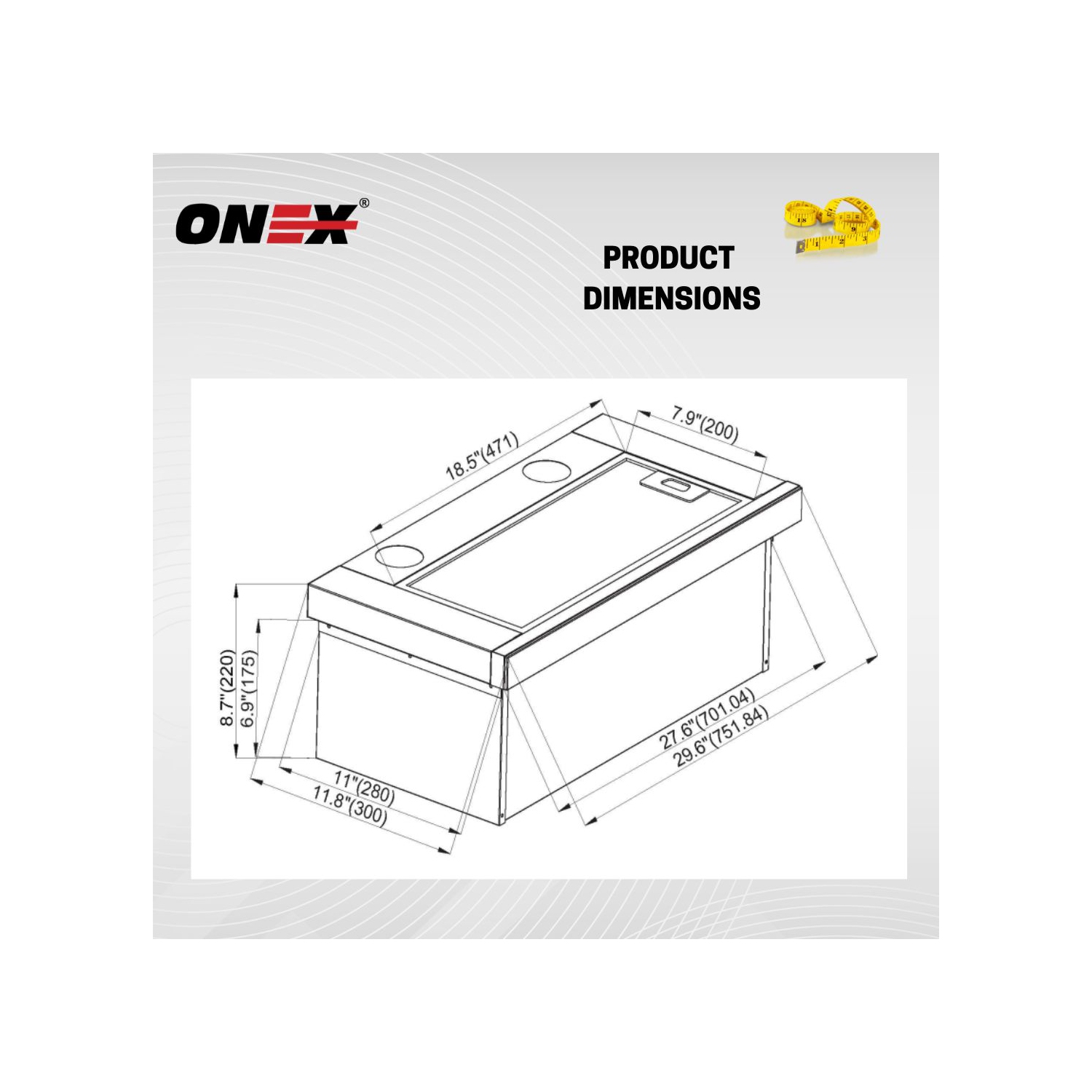 ONEX® OTF330 Stainless Steel Under Cabinet 30 inch Range Hood.