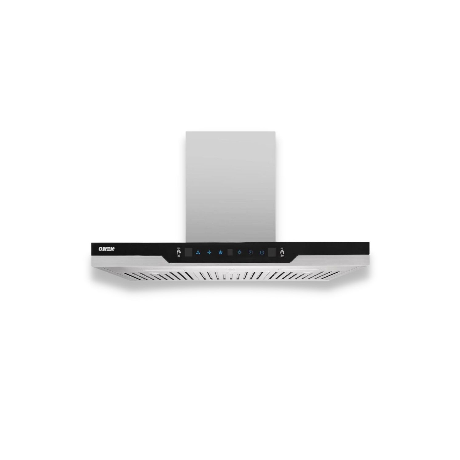 Hotte murale ONEX® 30" 860 CFM en acier inoxydable noir élégant #OWF630D-BL