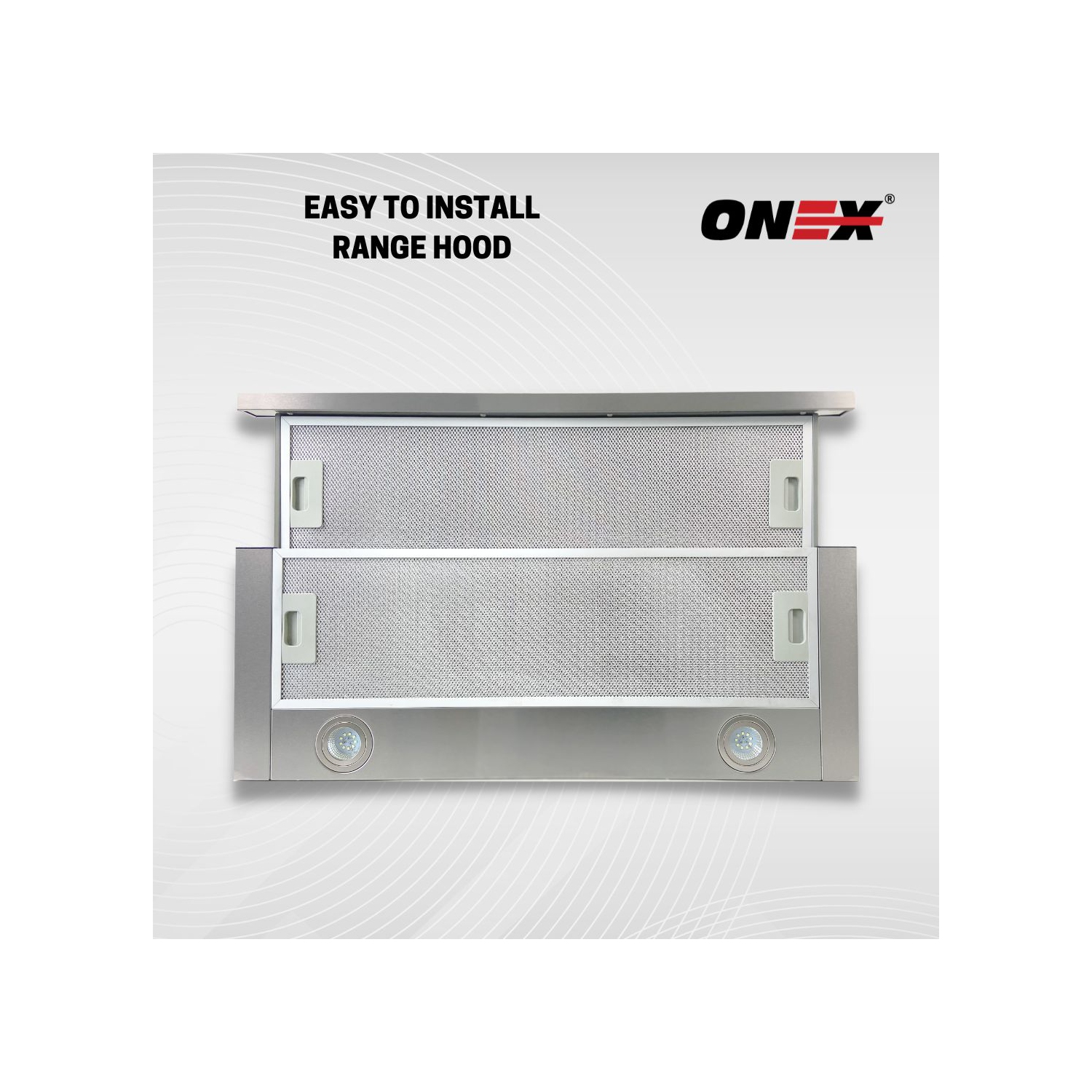 ONEX® OTF324 Stainless Steel Under Cabinet 24 inch Range Hood.