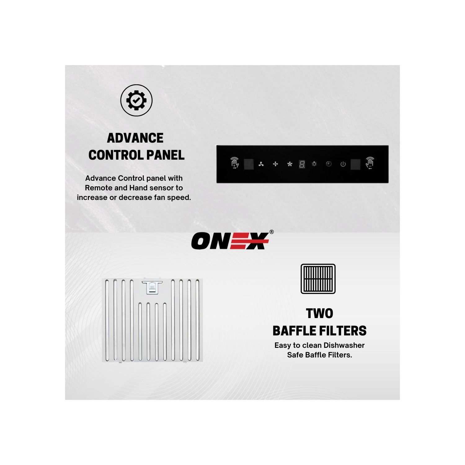 ONEX® 36" 860 PCM hotte murale en acier inoxydable #OWF636D