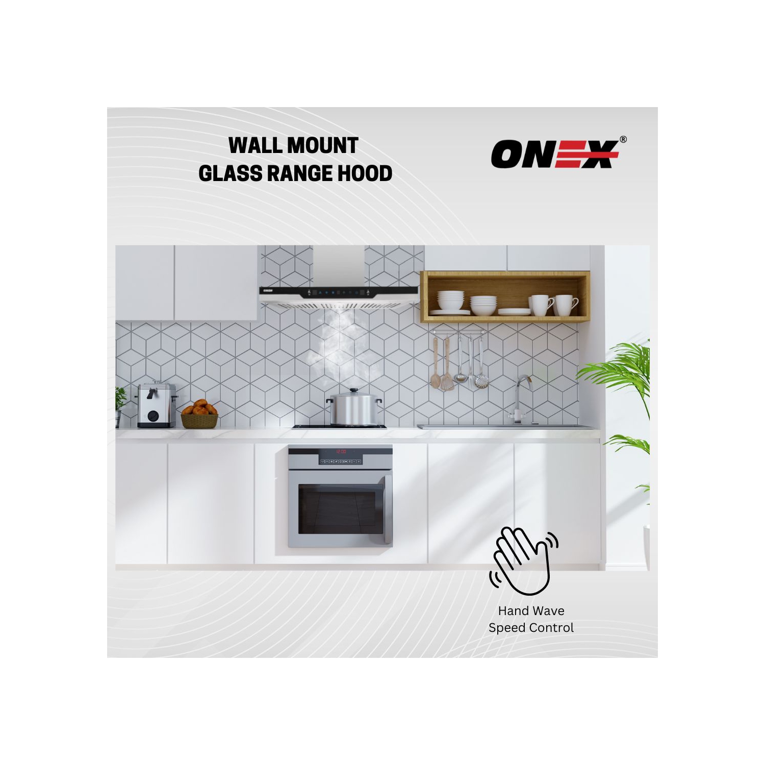 ONEX® OWF630 Stainless Steel Wall Mount 30 inch Range Hood.