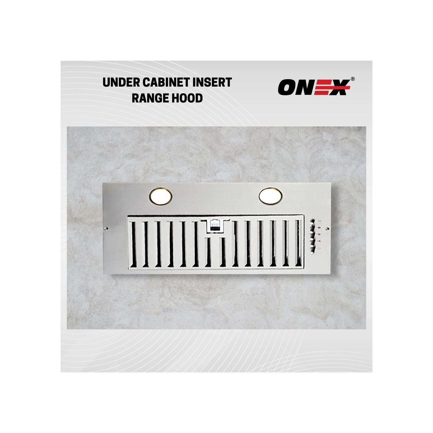 Hotte de cuisine encastrée en acier inoxydable ONEX® 20" 600 CFM #OIN220