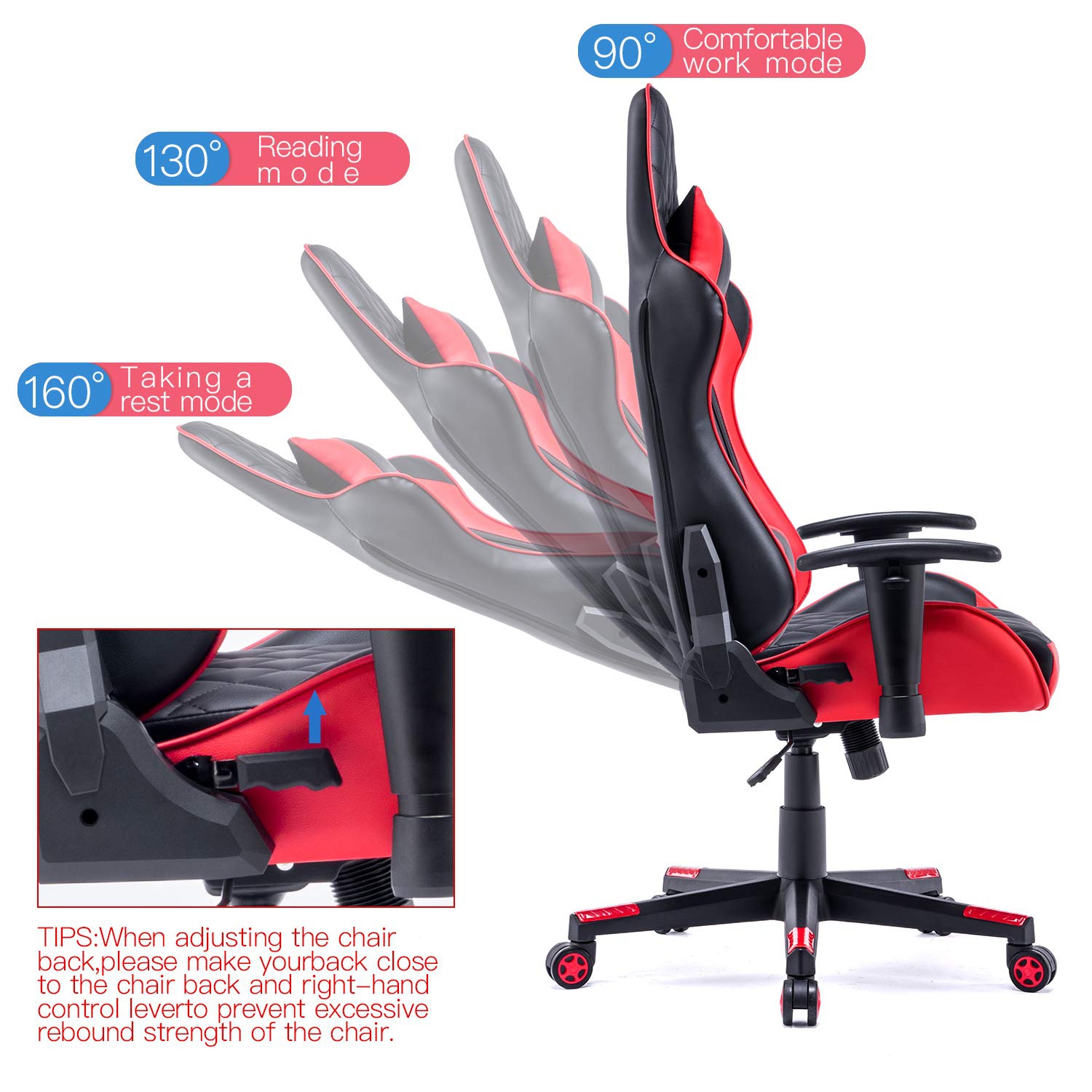 Furniture One Gaming Chair Racing Red