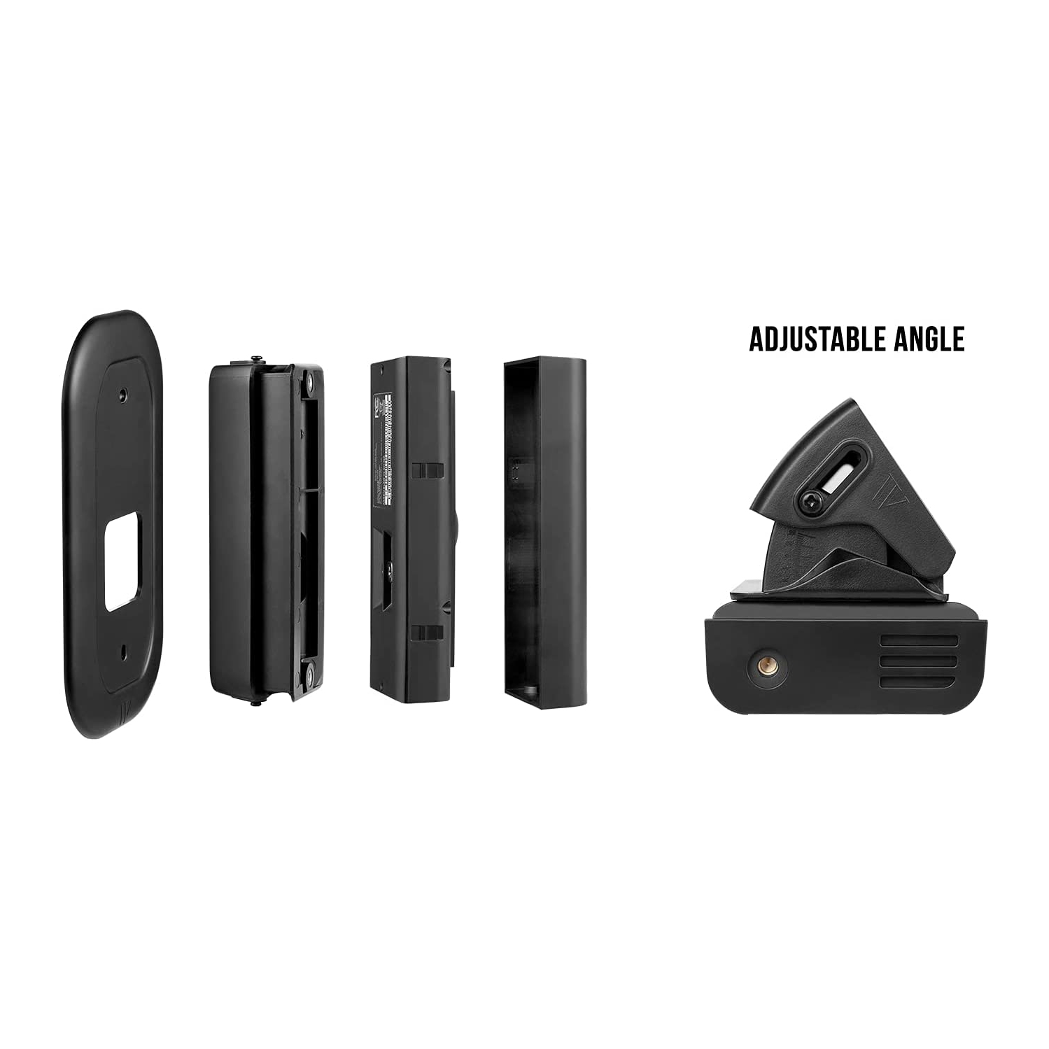 Wasserstein Support à angle horizontal réglable de 35° à 55° et plaque murale compatible avec la sonnette vidéo filaire Ring