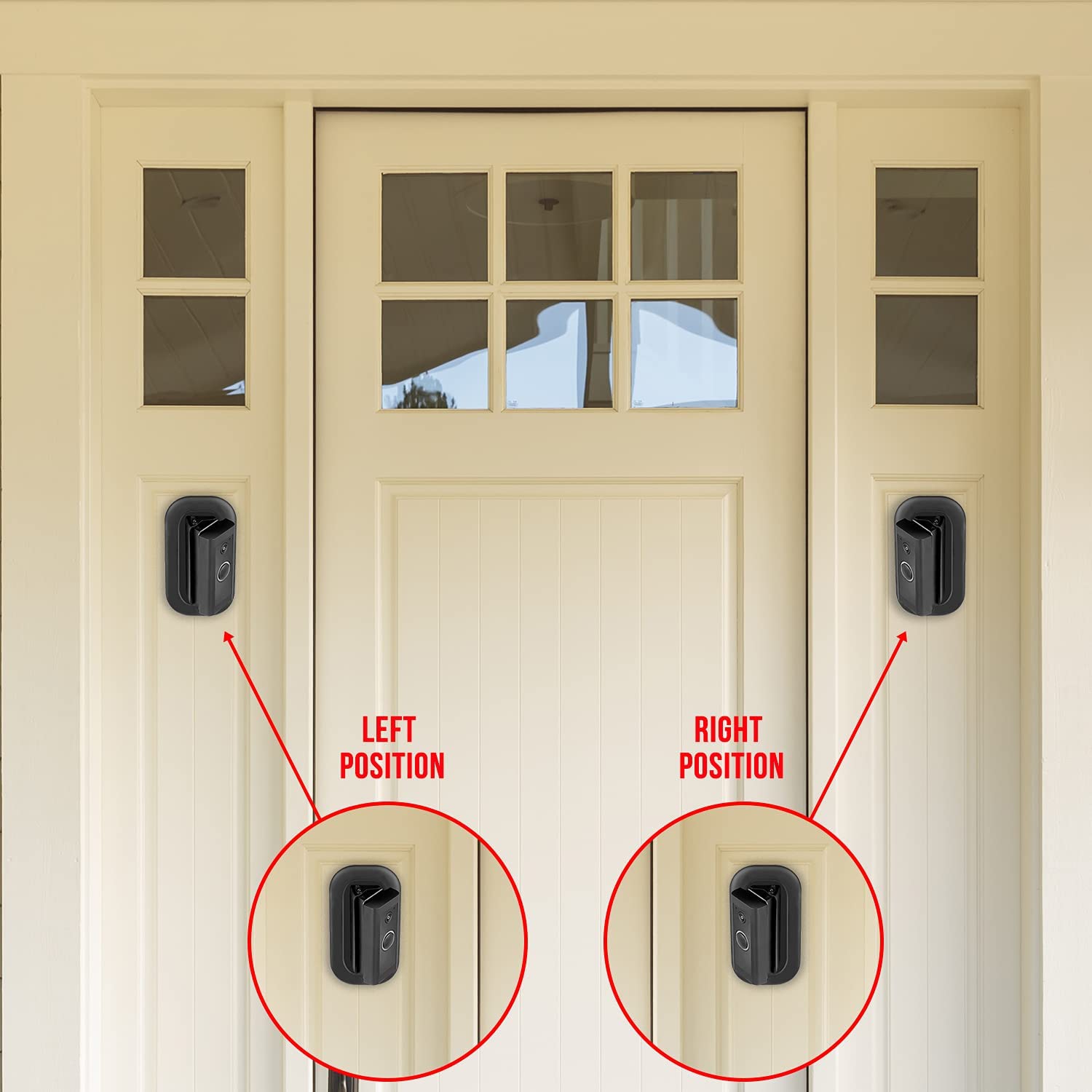 Wasserstein Support à angle horizontal réglable de 35° à 55° et plaque murale compatible avec la sonnette vidéo filaire Ring