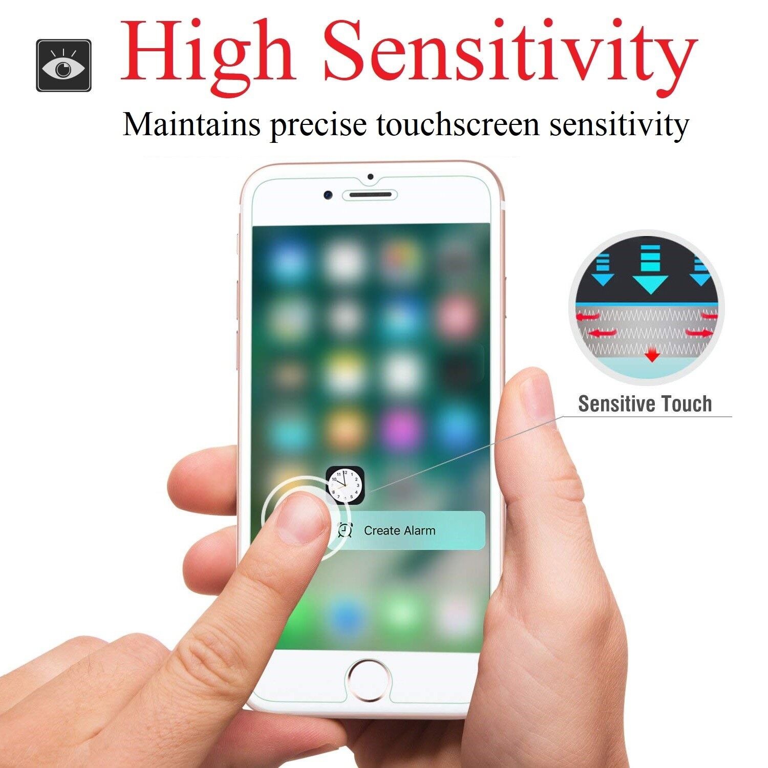 [PAQUET de 2] Protecteur d’écran en verre trempé noir pour iPhone 7/8 d’Apple – convient aux étuis