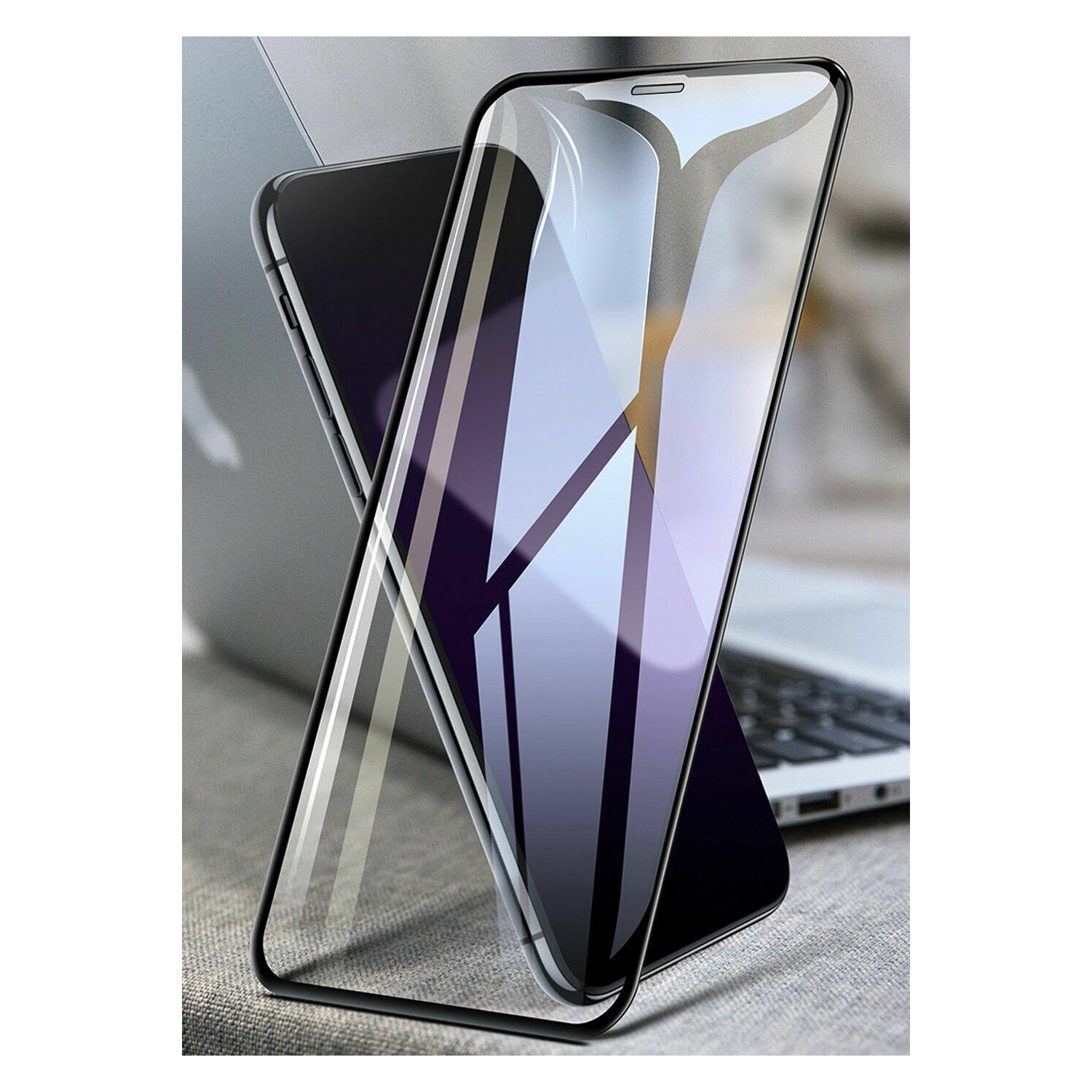 [2 PACK] Apple iPhone 11 Pro Black Tempered Screen Protector Guard - Case Friendly