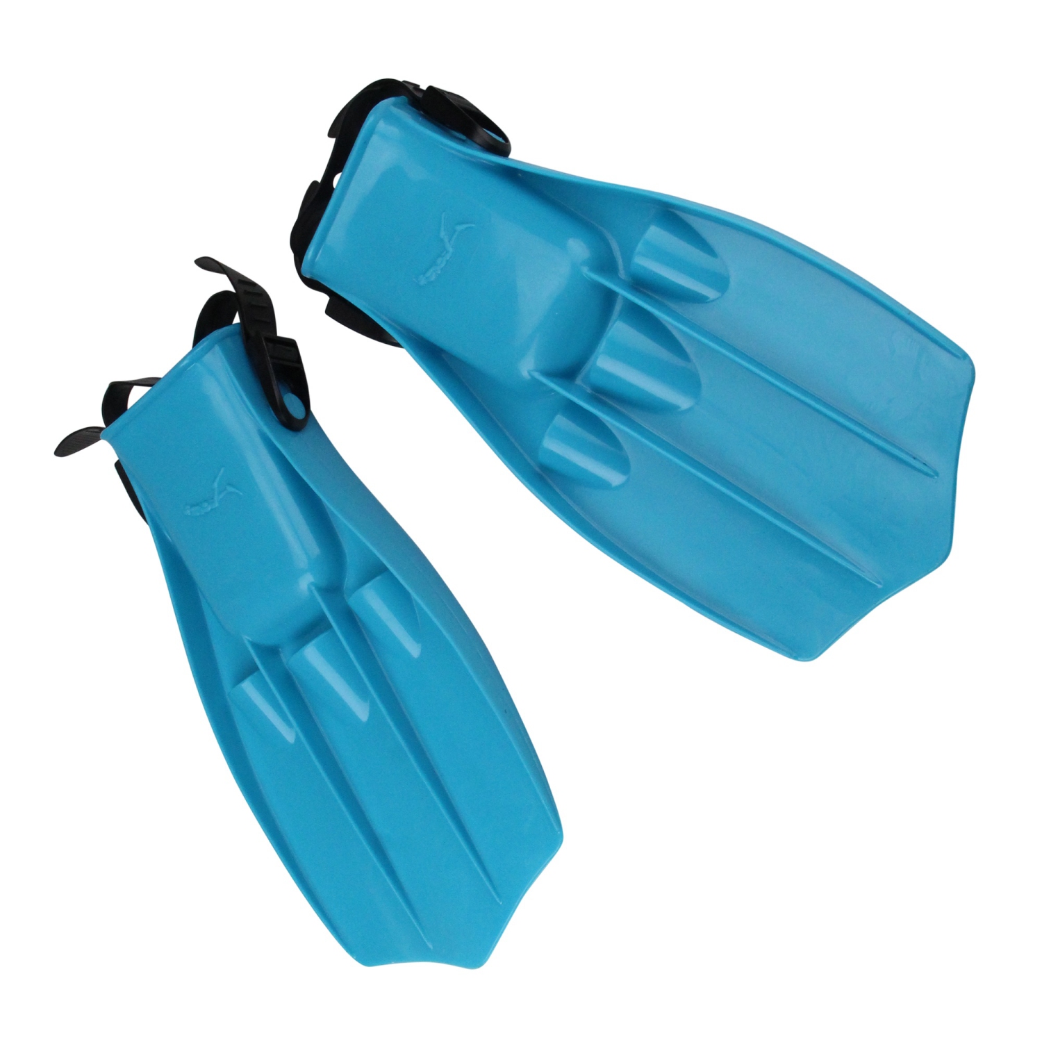 11.25" Florescent Blue Dolphin Recreational Swim Fins