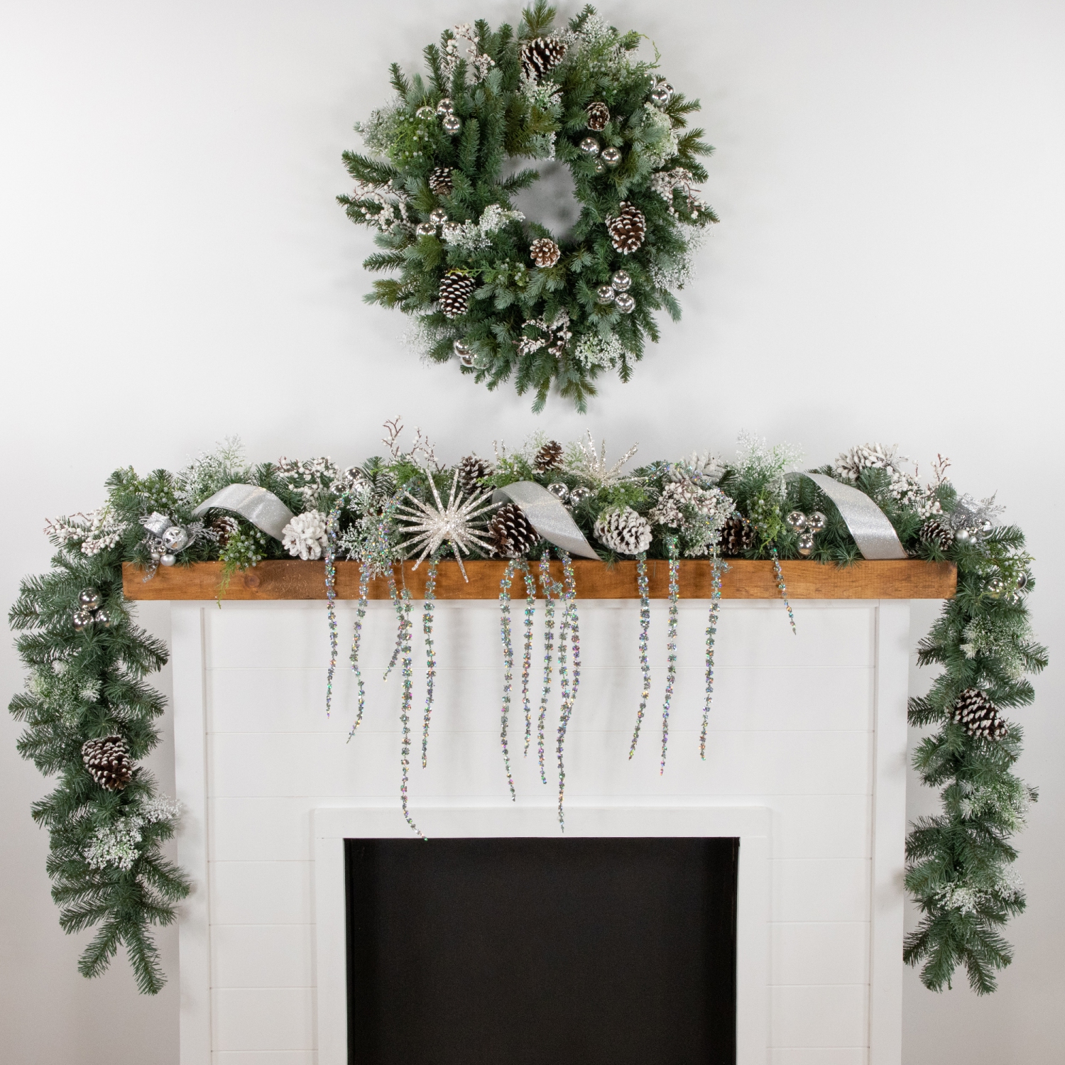 Guirlande de Noël en épinette artificielle Colorado de 9 pi x 12 po, sans lumières