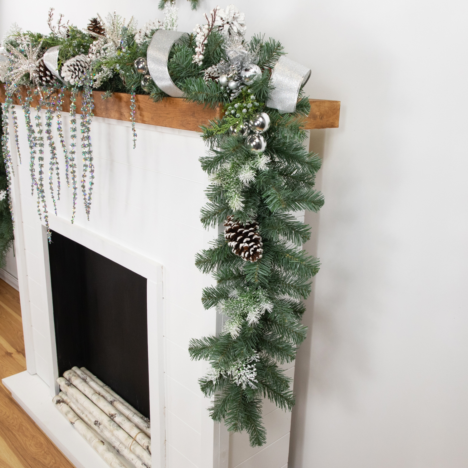 Guirlande de Noël en épinette artificielle Colorado de 9 pi x 12 po, sans lumières