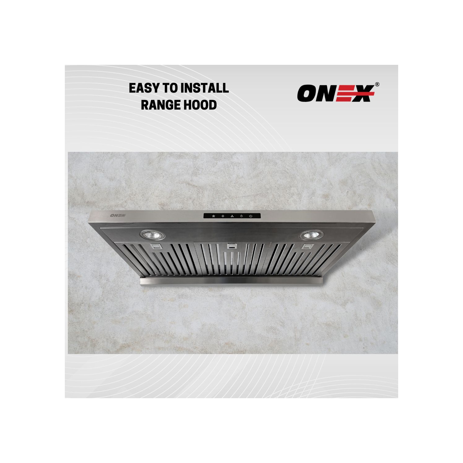 ONEX® 30" 700 CFM Hotte de cuisinière sous armoire en acier inoxydable #OHF60WH