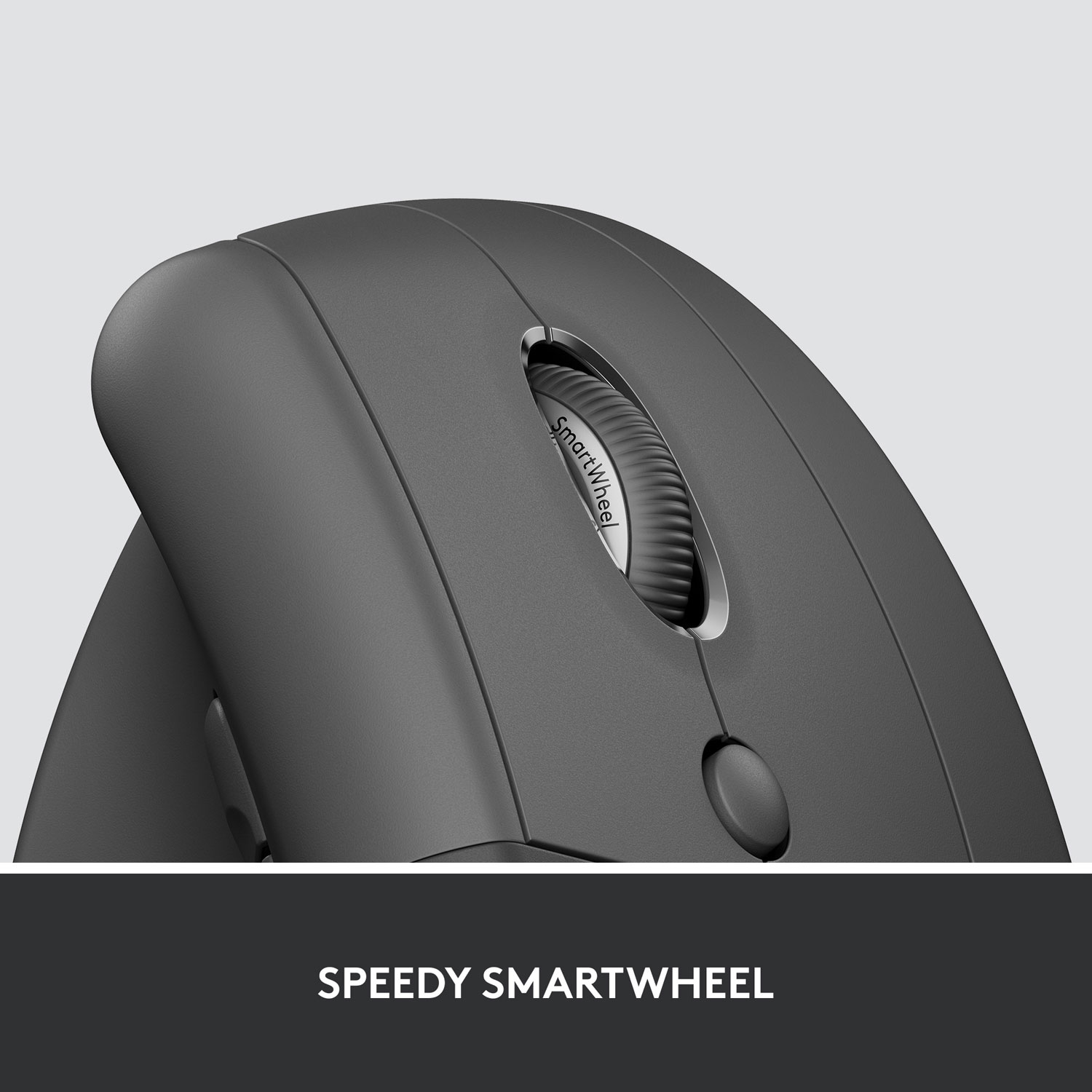 Souris Bluetooth verticale ergonomique Lift de Logitech - Graphite