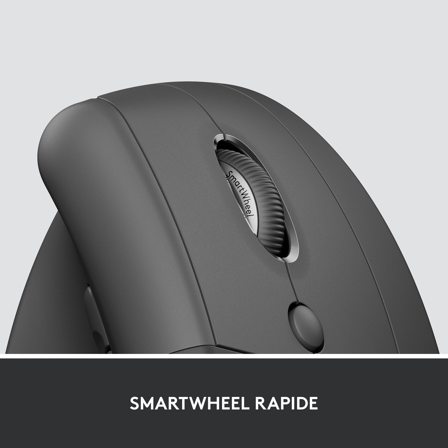 Souris Bluetooth verticale ergonomique Lift de Logitech - Graphite