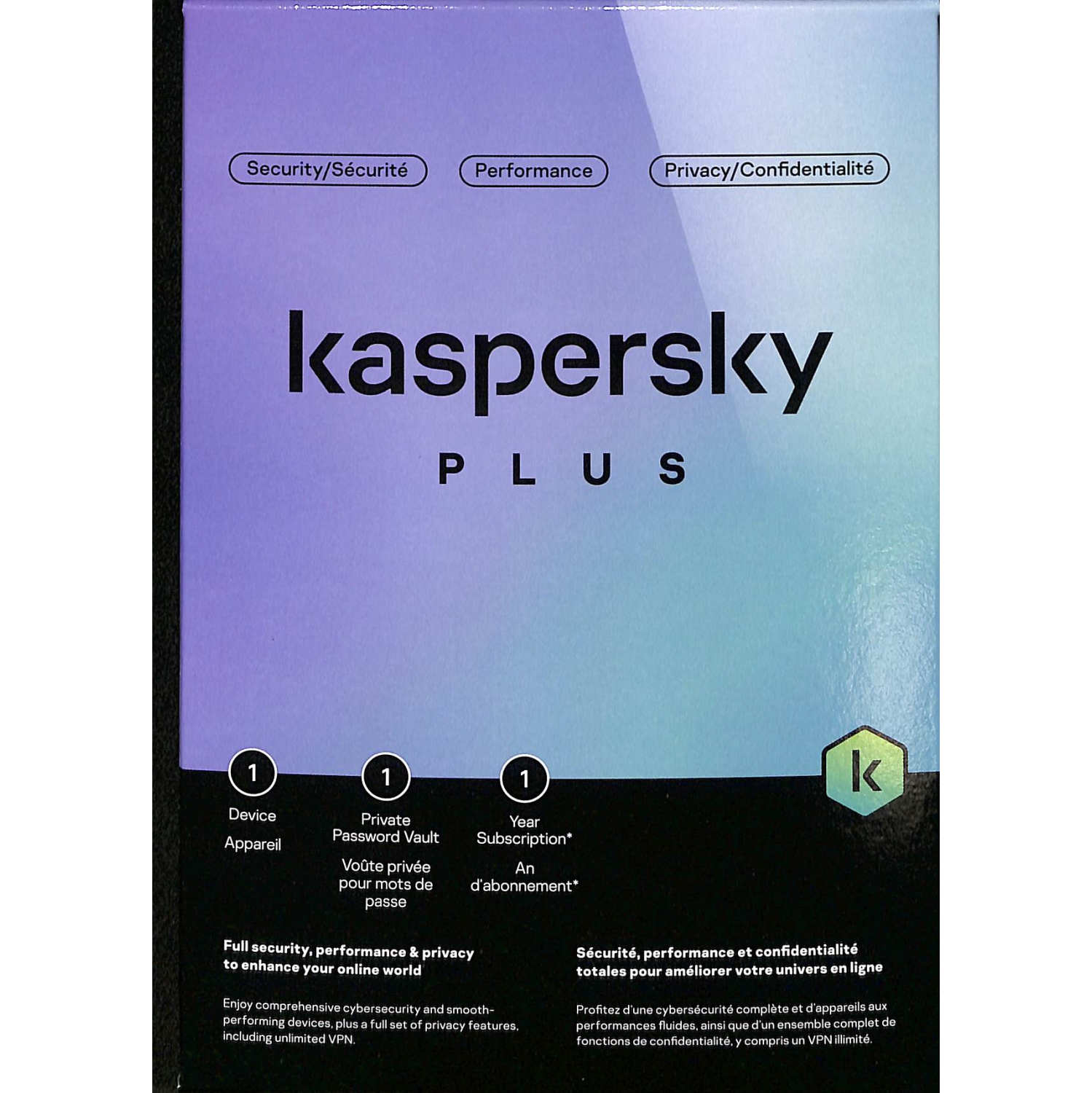 Kaspersky Plus (Total Security) 1-User 1-Year BIL PC/Mac/Android