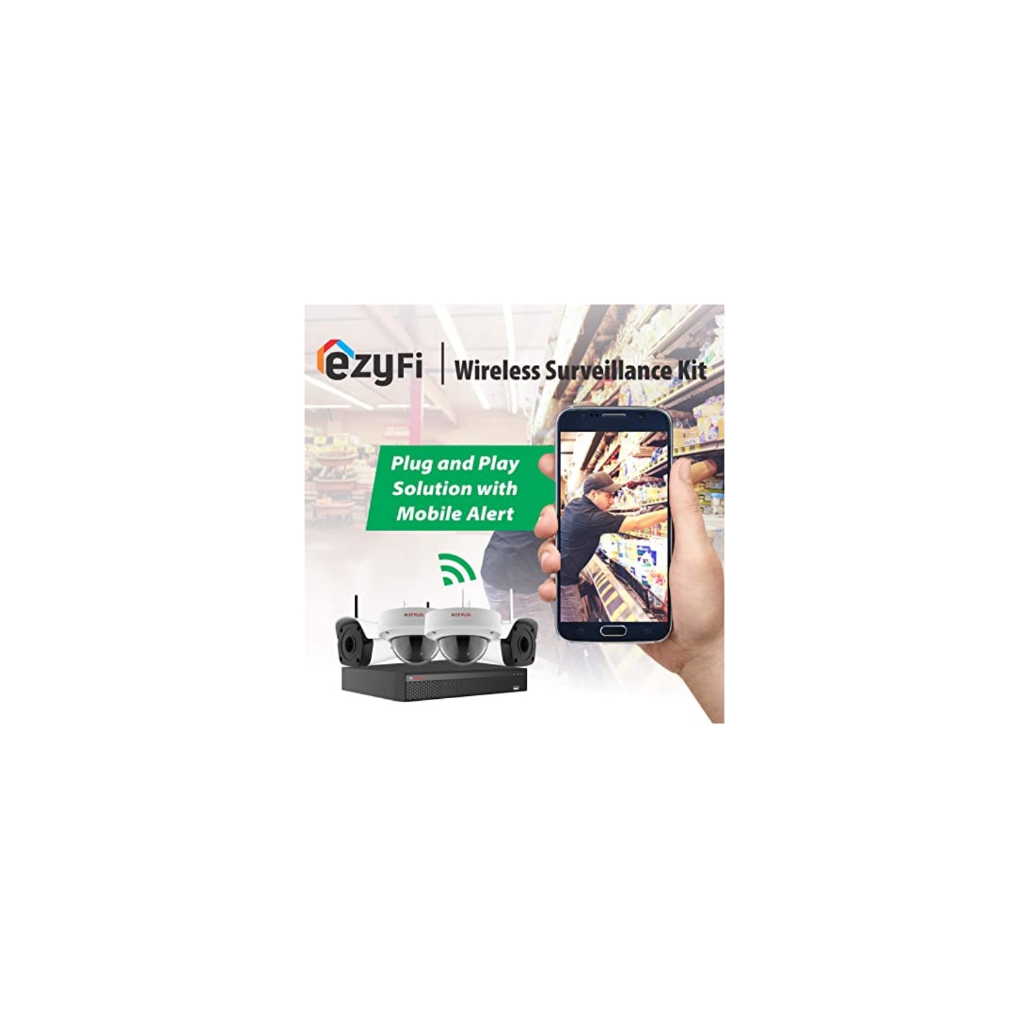 CP Plus EzyFi Wireless NVR Surveillance Camera Kit