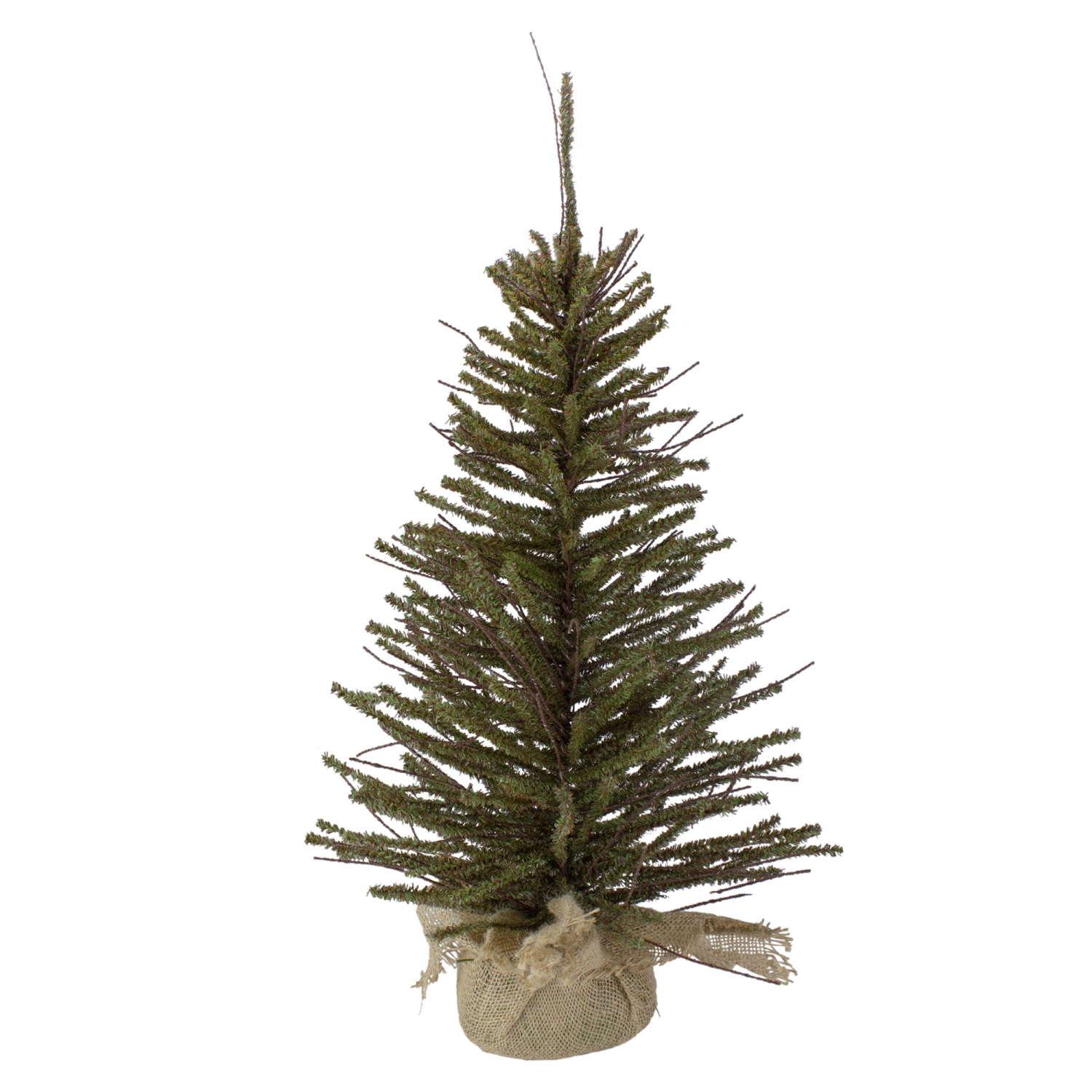 Medium Warsaw Twig Artificial Christmas Tree with Burlap Base - 2.5' - Unlit