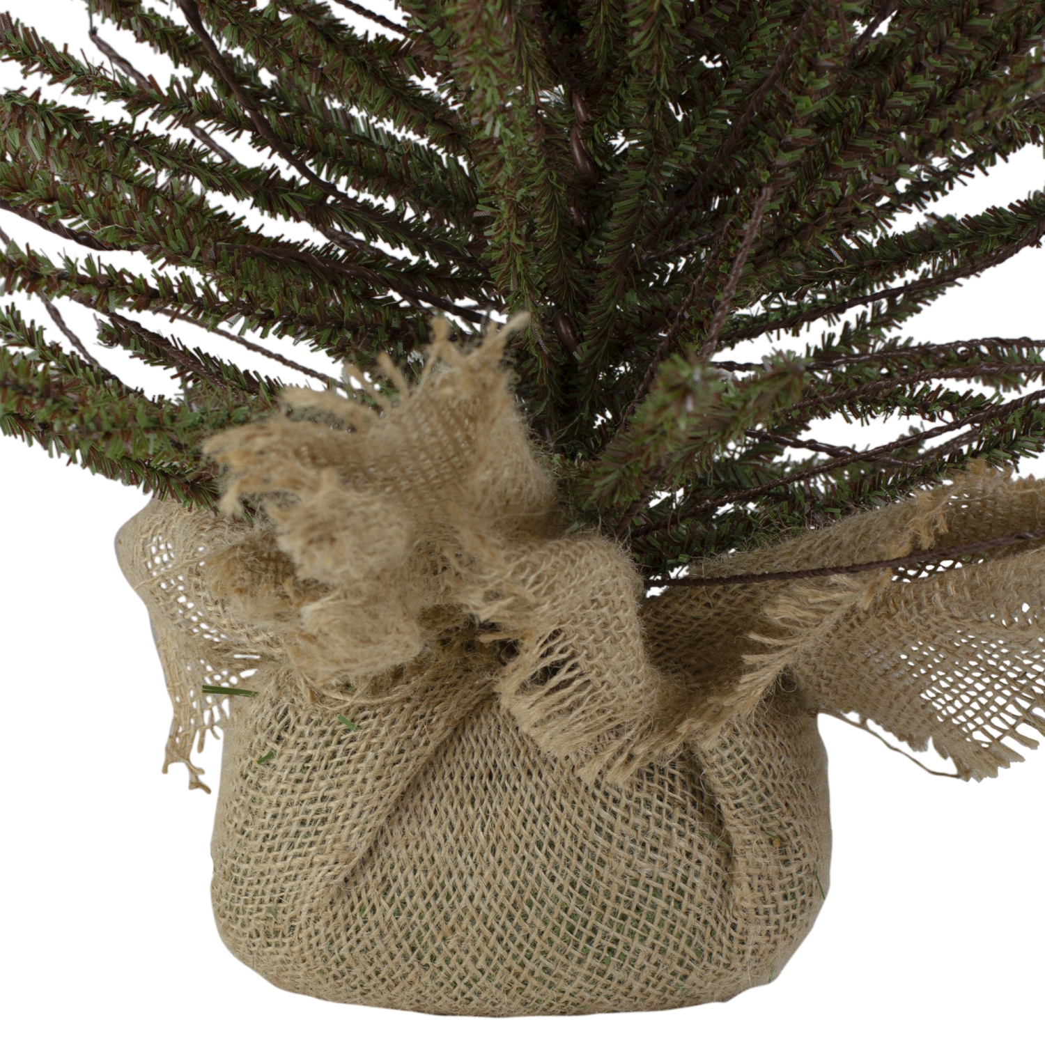 Medium Warsaw Twig Artificial Christmas Tree with Burlap Base - 2.5' - Unlit