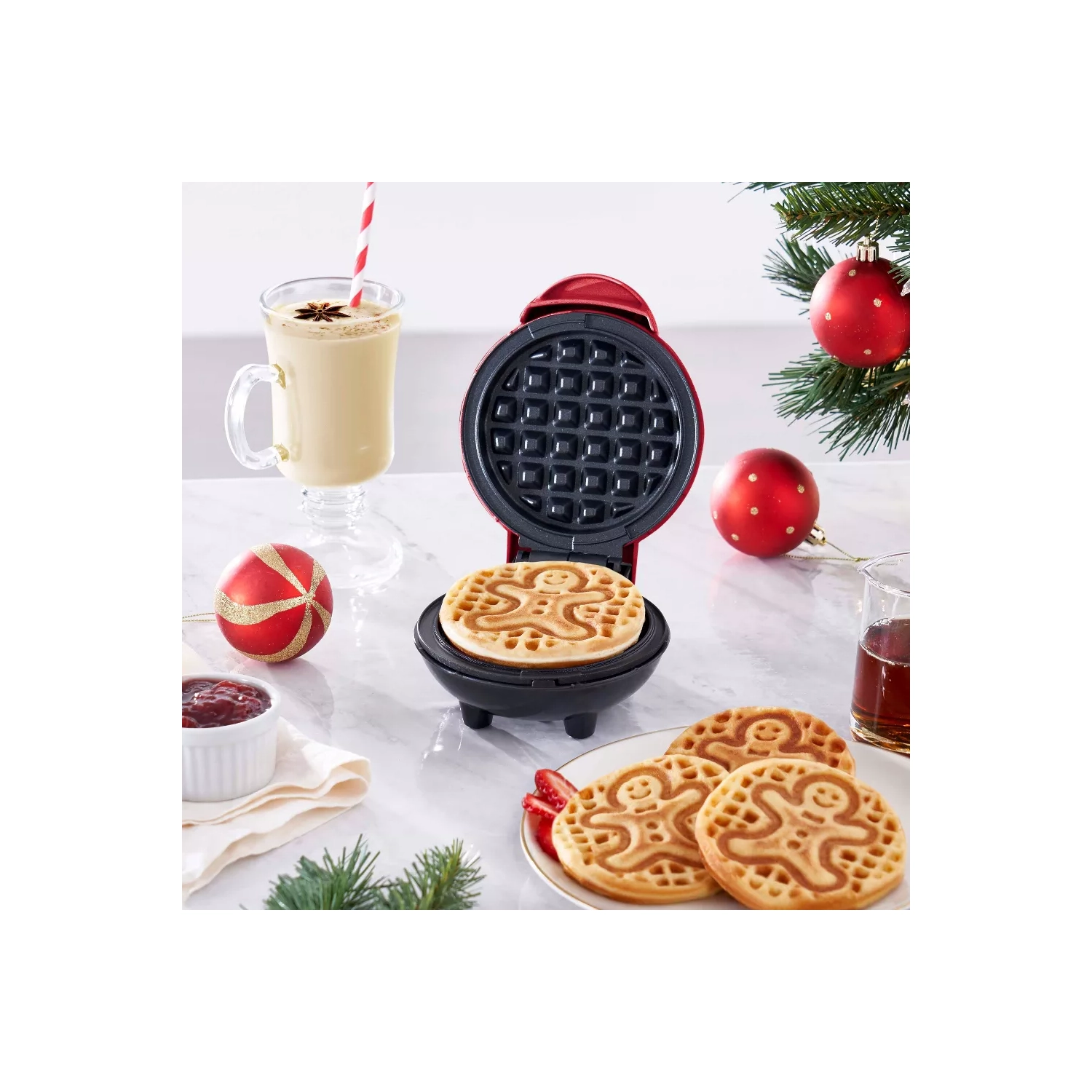 Dash Gingerbread Mini Waffle Maker - Red - 79847992