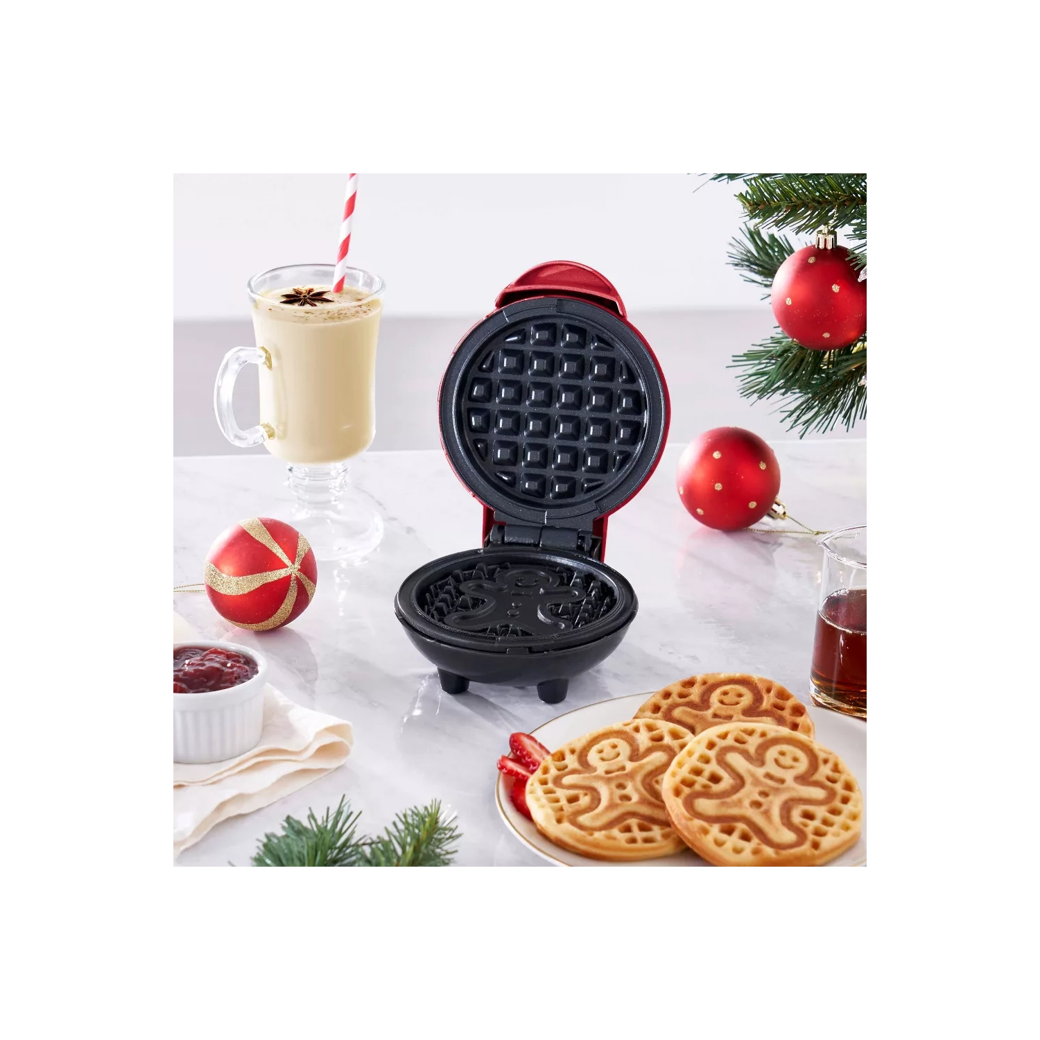 Dash Gingerbread Mini Waffle Maker - Red - 79847992