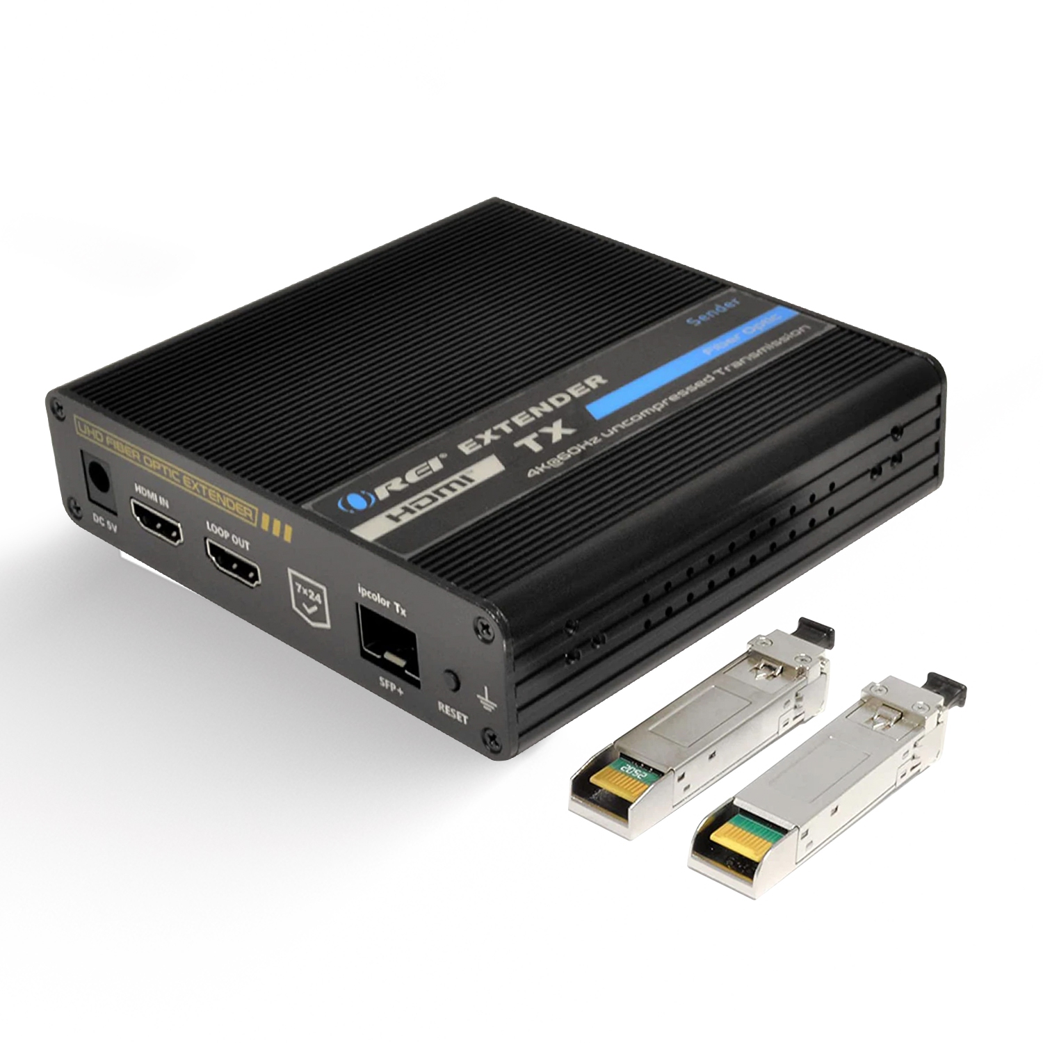 4K HDMI Extender Balun Over Fiber Optic Cable, HDR10, ARC & RS-232 Up to 40 KM - One to Many