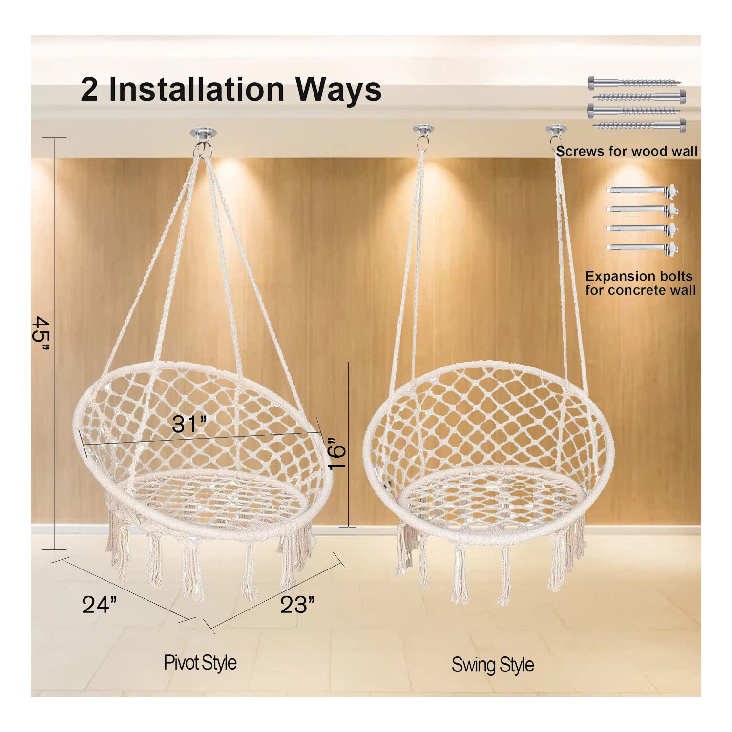 Chaise-hamac One beige de Furniture