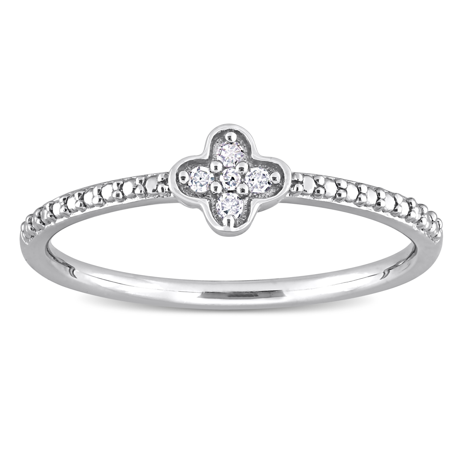 Amour Diamond Accent Promise Ring Silver - Size 6
