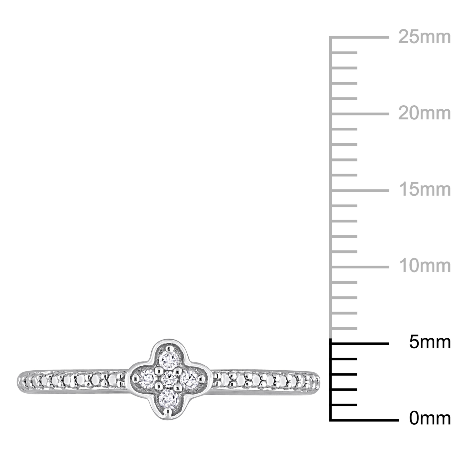 Amour Diamond Accent Promise Ring Silver - Size 6