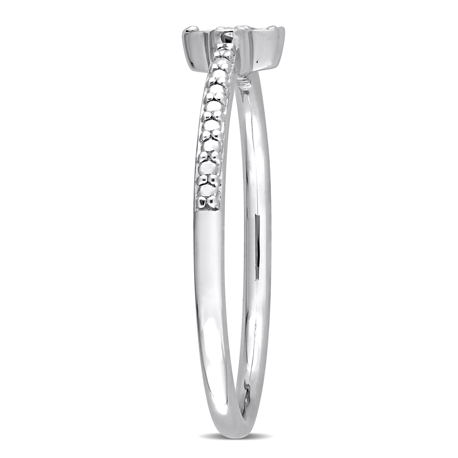 Amour Diamond Accent Promise Ring Silver - Size 7