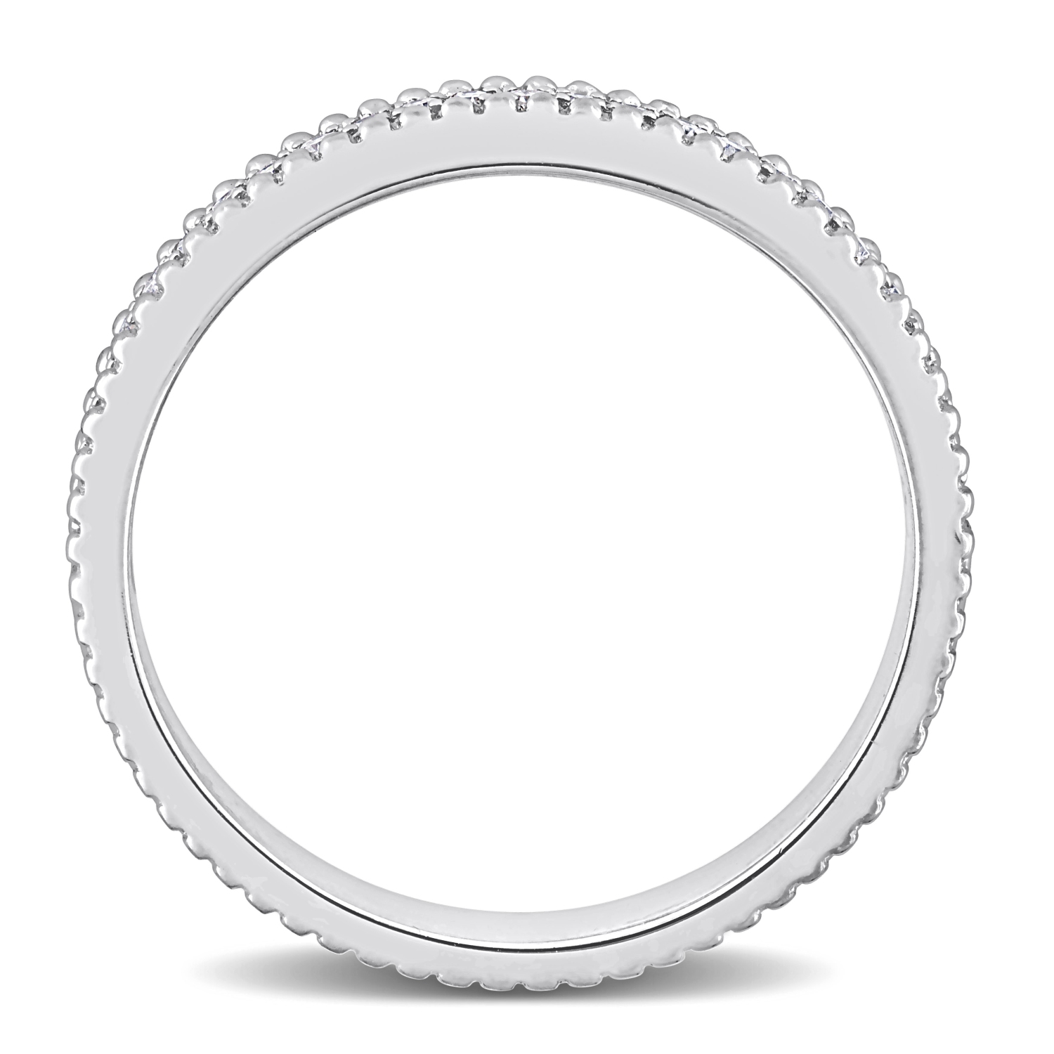 Amour 1/10 CT TW Diamond Eternity Ring Silver - Size 6