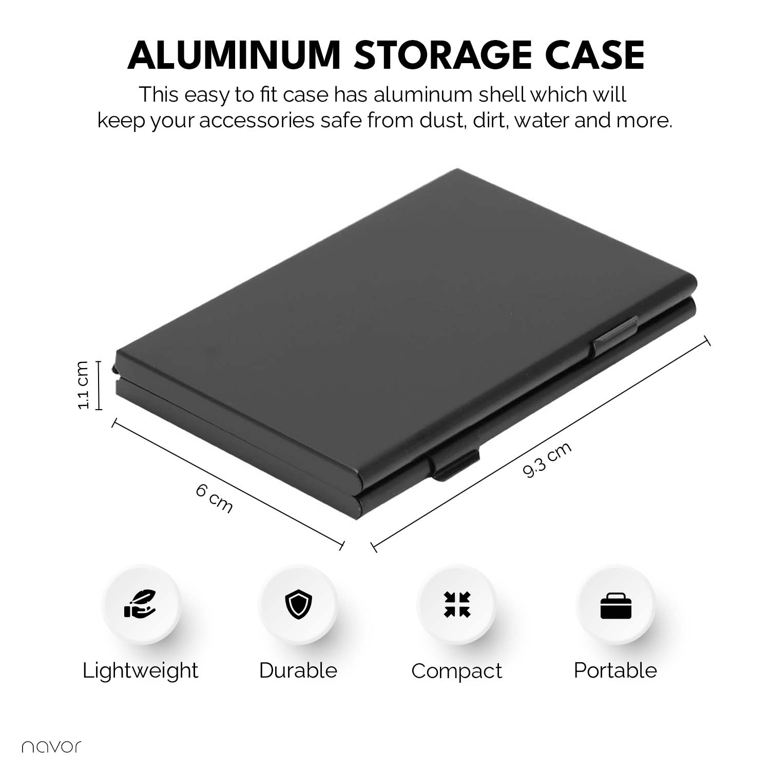 Boîtier de rangement pour carte SIM en aluminium 21-en-1 étui téléphone cartes SIM mémoire aiguille mémoire broches mémoire portable et lampe