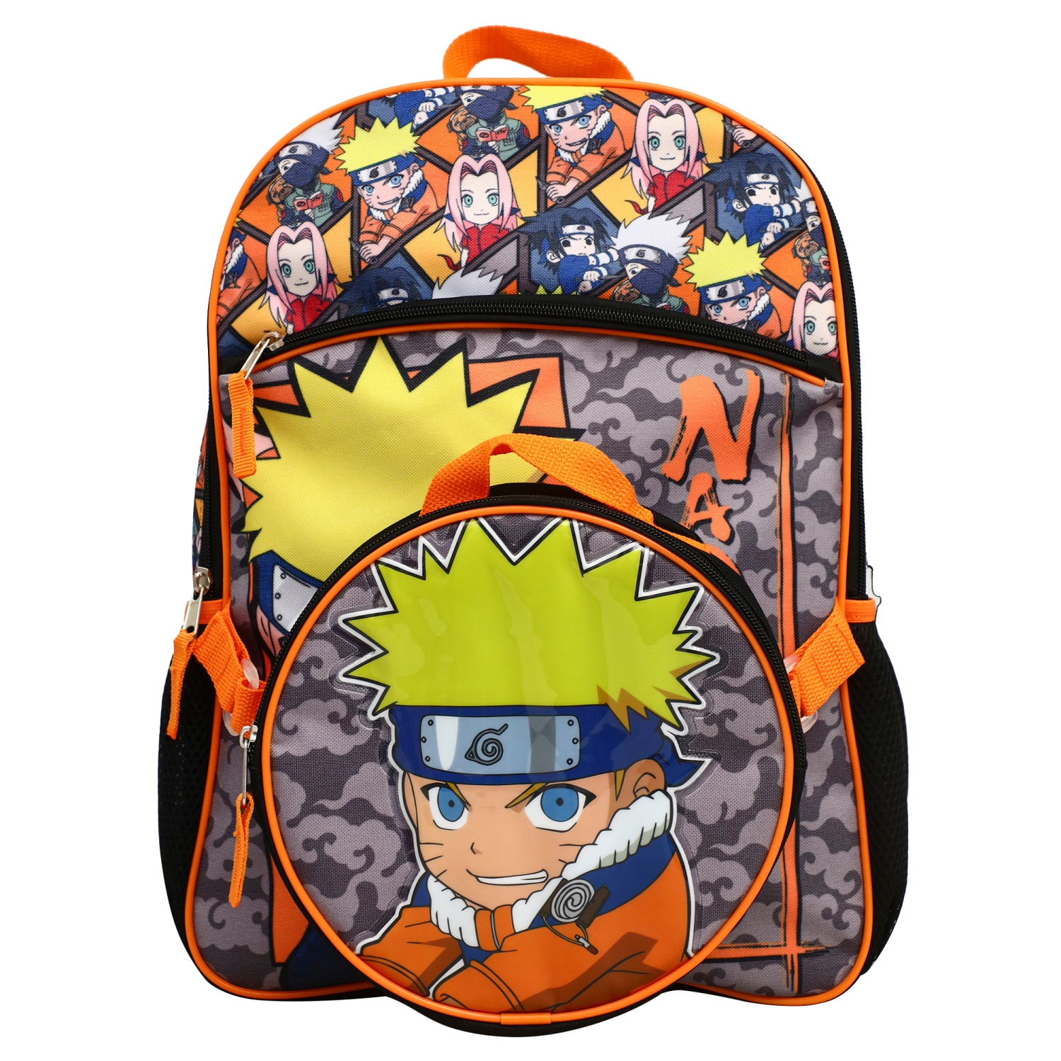 Naruto Characters 16" Kids Backpack and Lunch Bag Set