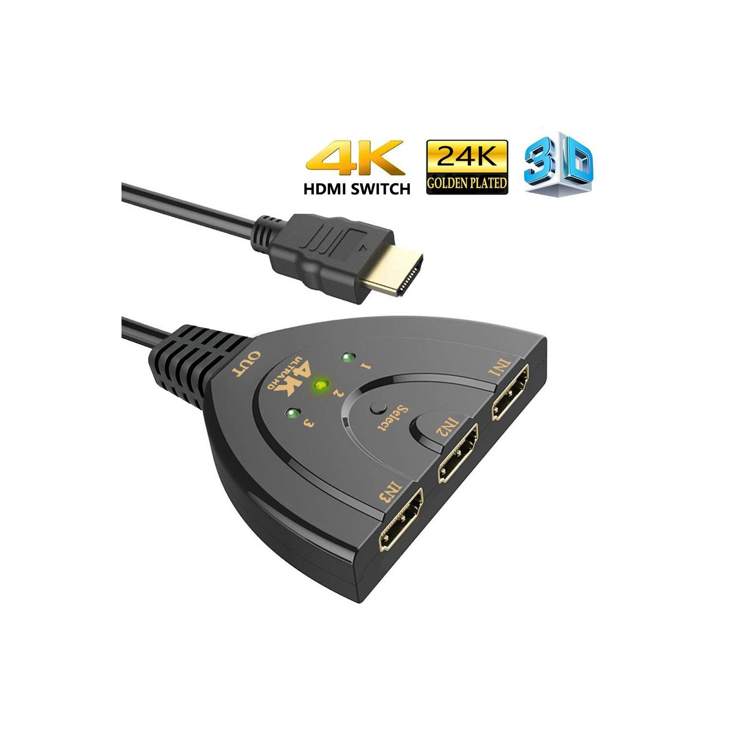 Répartiteur HDMI à 3 ports; Boîte de commutateur multiple; Boîte de commutateur; ACL; TVHD PS3; Xbox