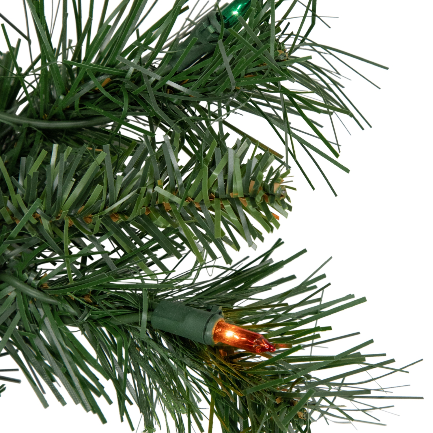 Pre-lit Chatham Pine Artificial Christmas Wreath, 24-Inch, Multi-Color Lights