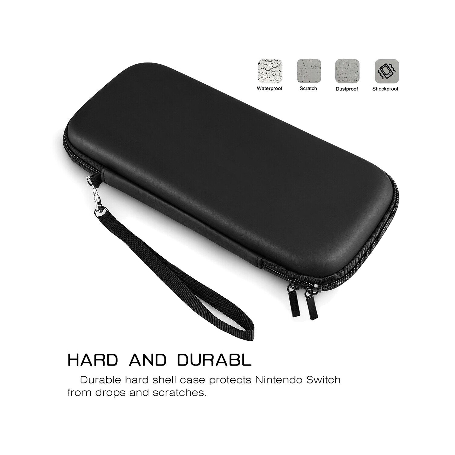 Étui de transport portatif avec plusieurs espaces de rangement pour Nintendo Switch Lite 2019