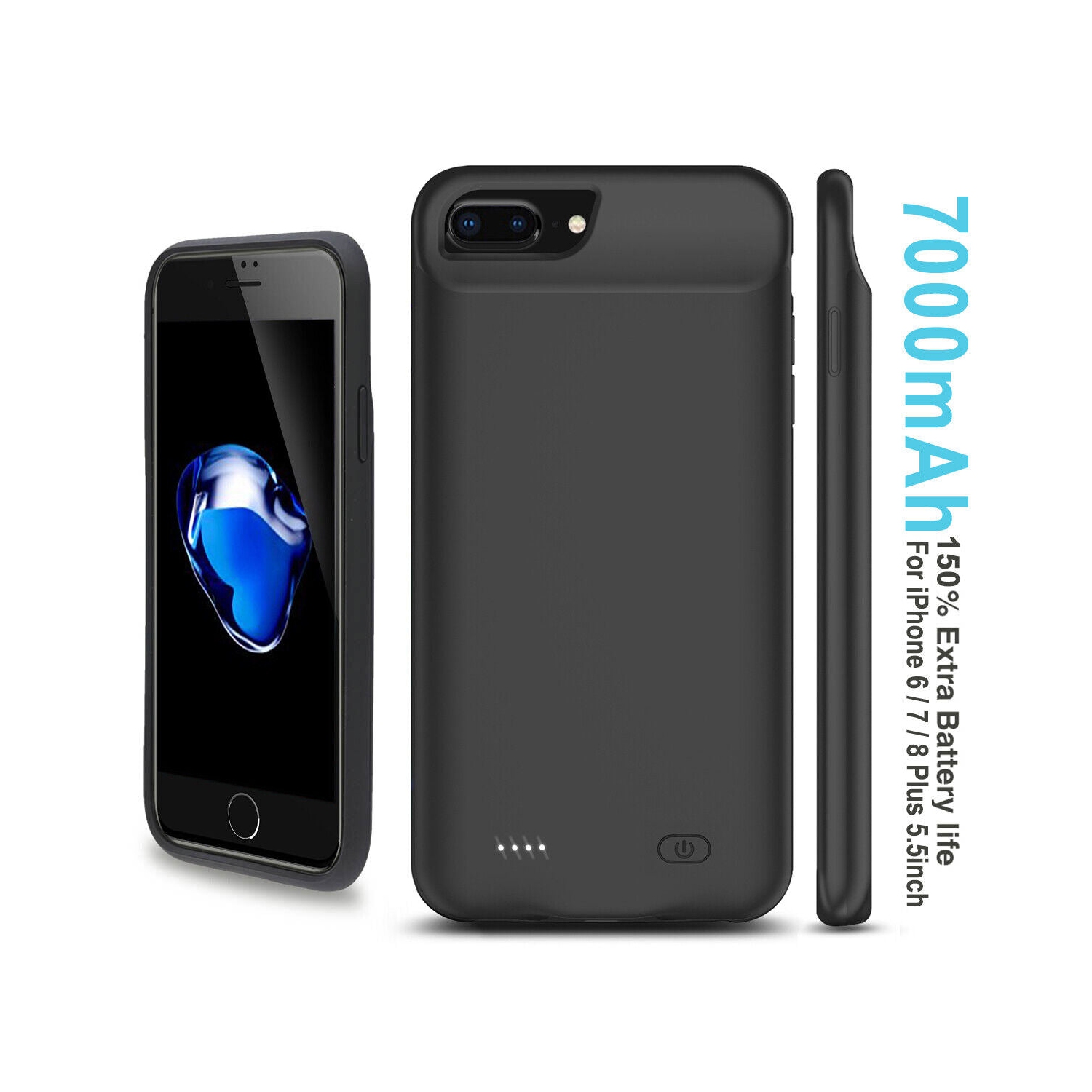 [5200&nbsp;mAh] Étui ultramince avec batterie portative pour iPhone XS/X - Noir