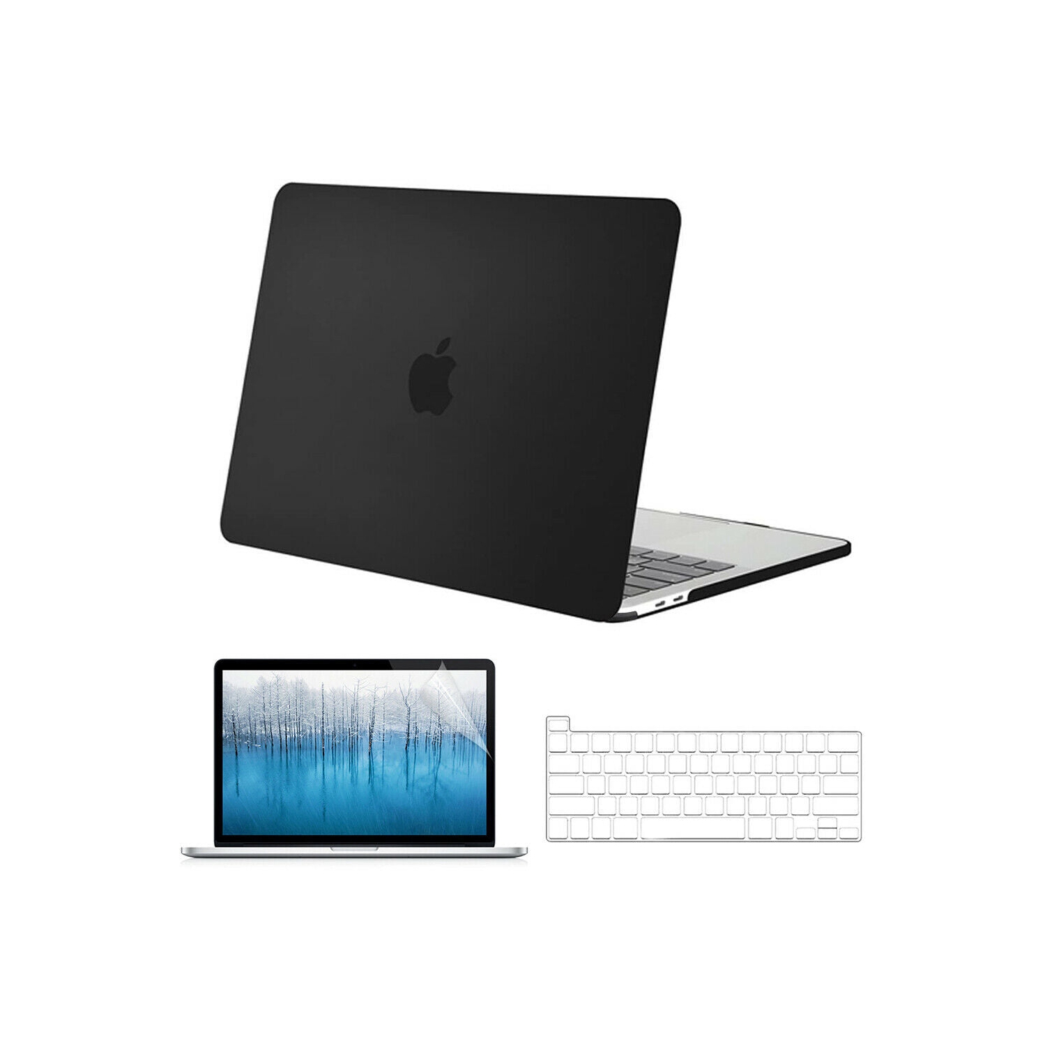 3 IN 1 Rubberized Shell+KB Cover+LCD Film for MacBook 13" A2338 M1, A2289, A2251