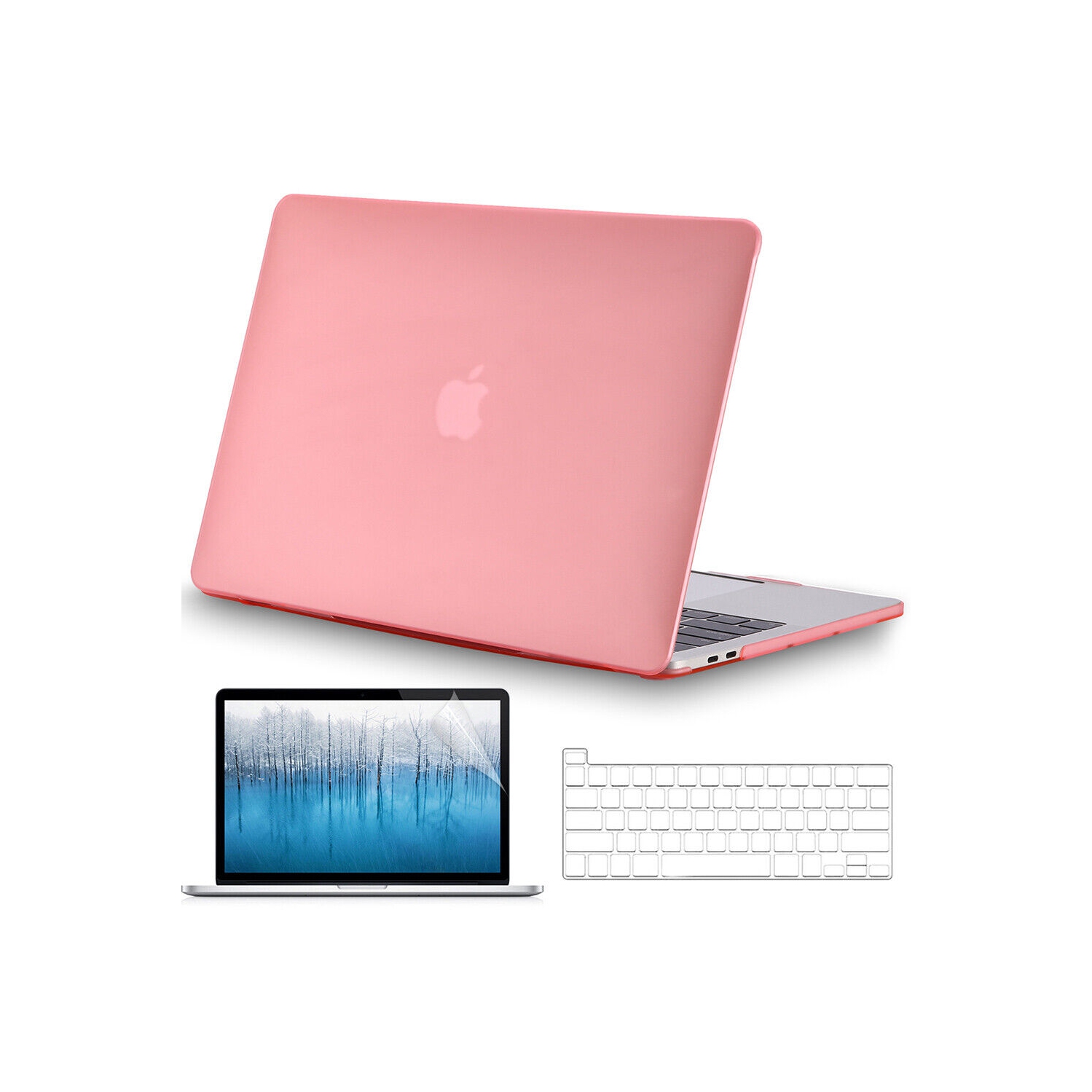 3 IN 1 Rubberized Shell+KB Cover+LCD Film for MacBook 13" A2338 M1, A2289, A2251