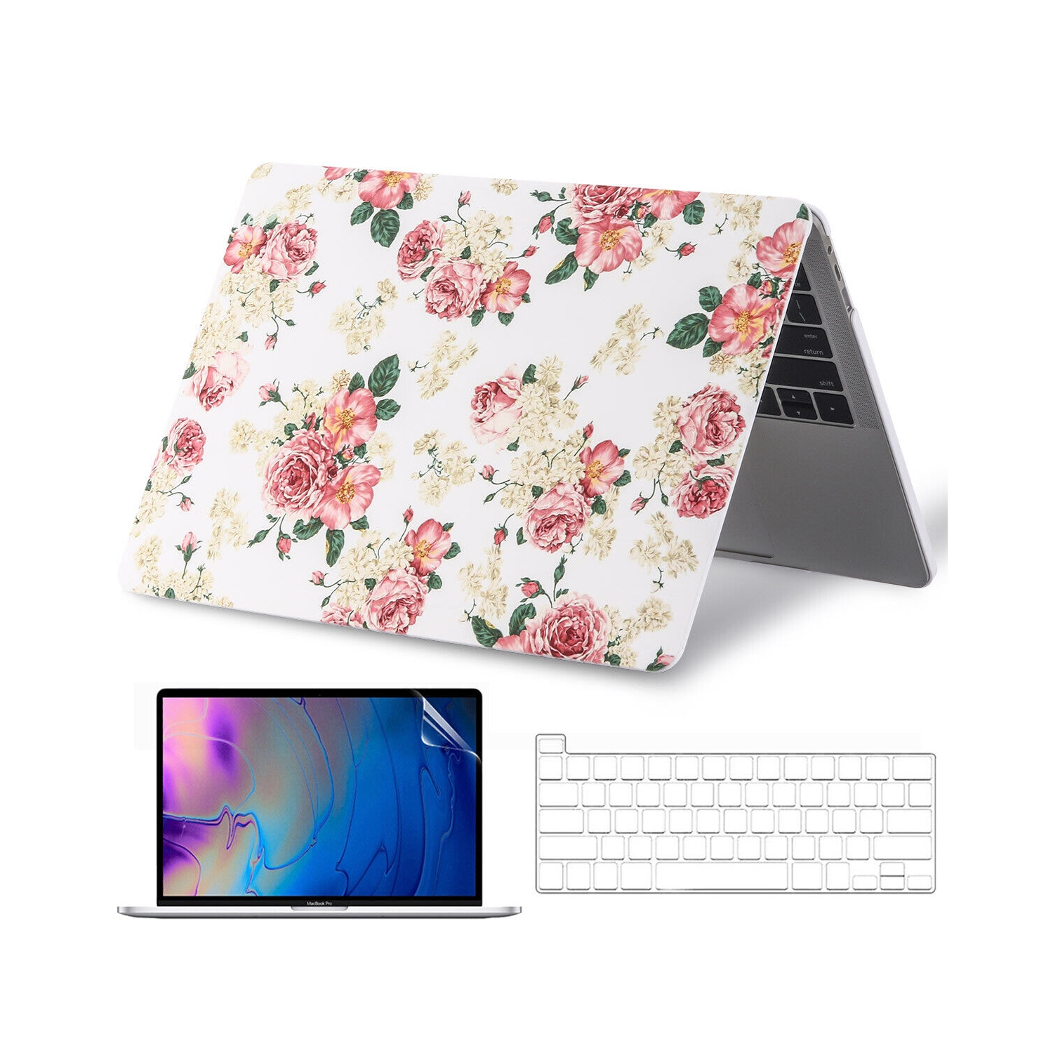 3 IN 1 Rubberized Shell+KB Cover+LCD Film for MacBook 13" A2338 M1, A2289, A2251