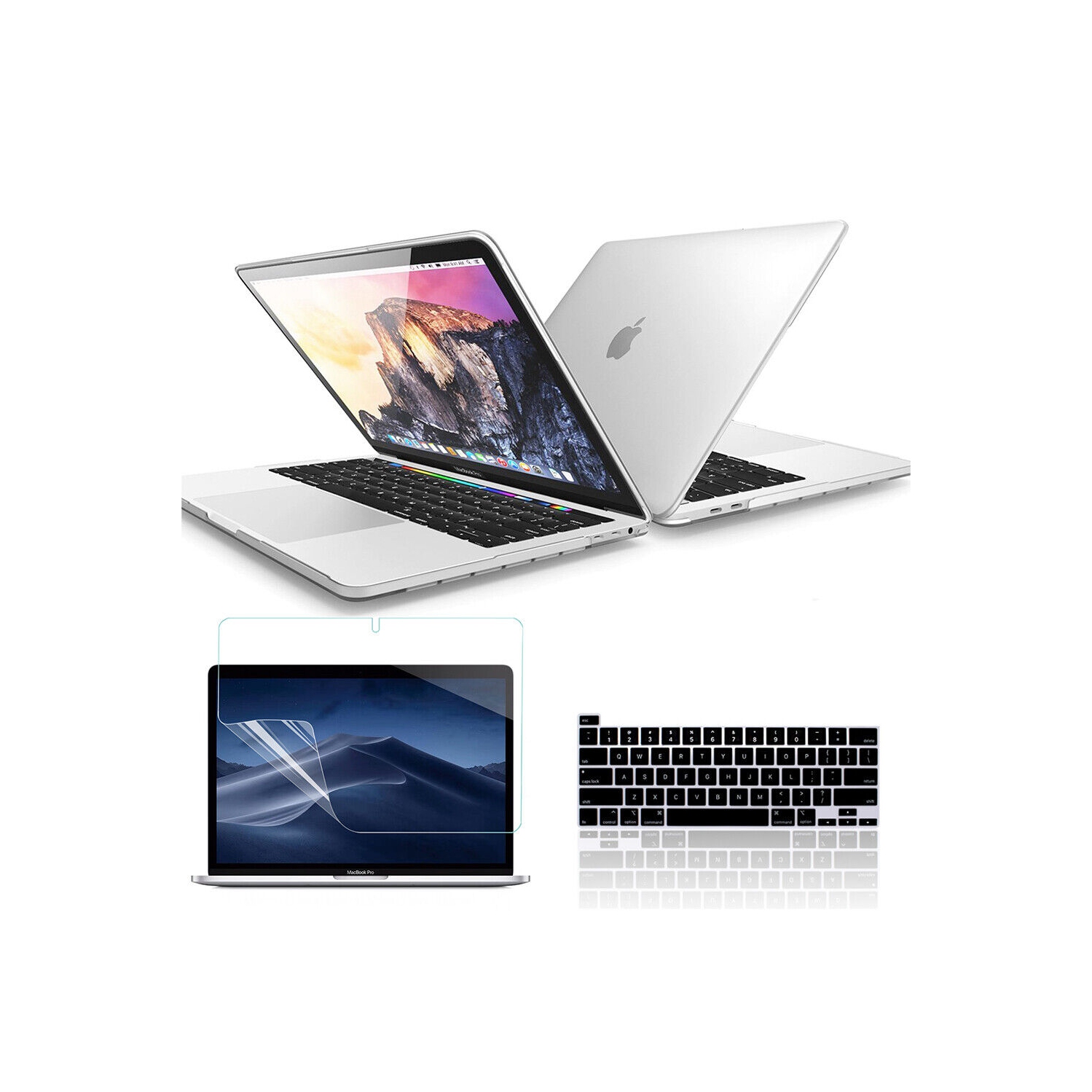 For MacBook 12inch with Retina Display A1534 Plastic Hard Shell+KB Skin+LCD Film