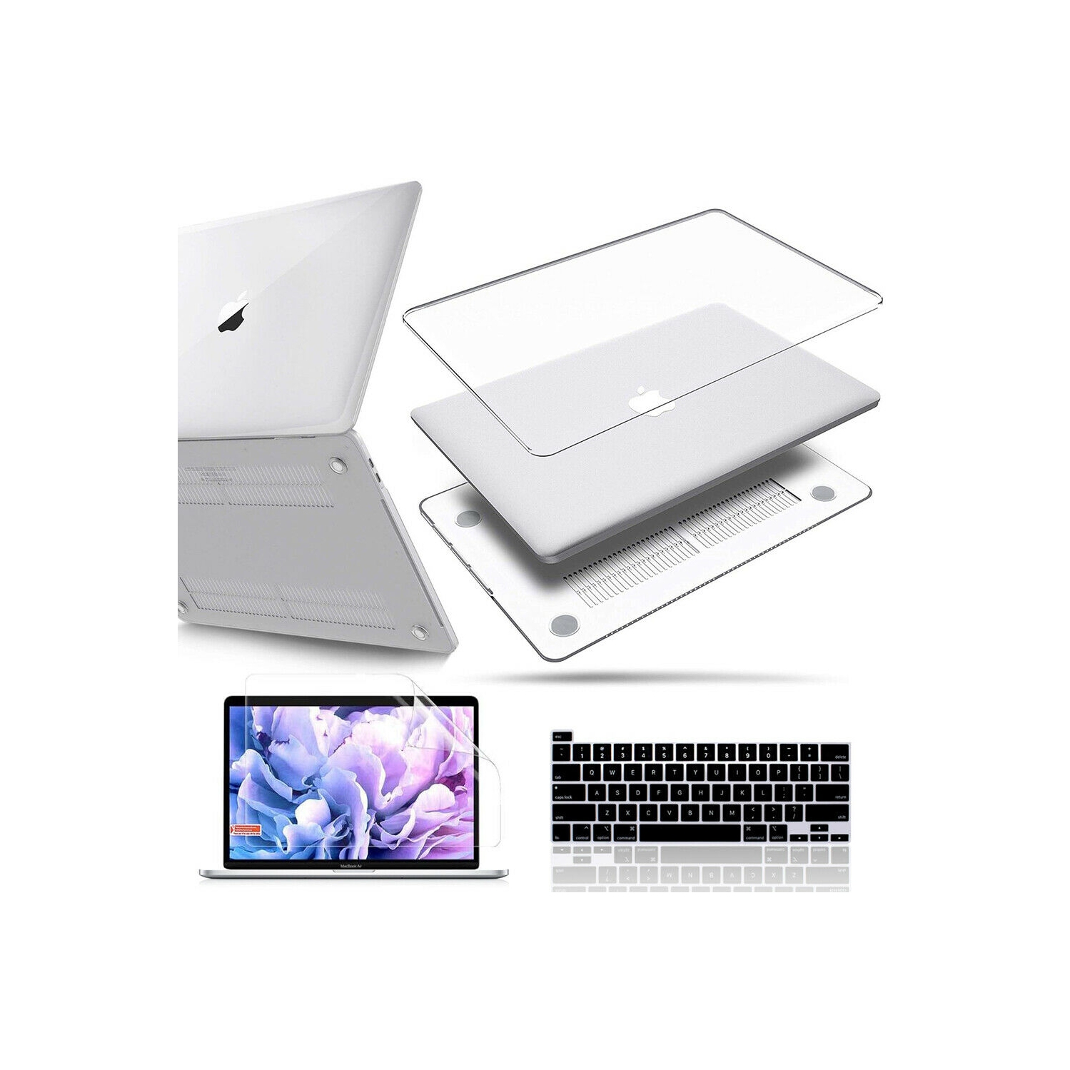 For MacBook 12inch with Retina Display A1534 Plastic Hard Shell+KB Skin+LCD Film