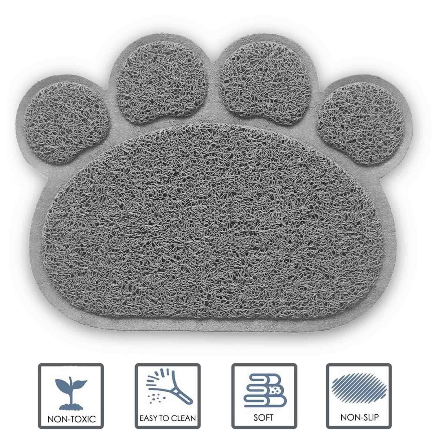 Tapis d’alimentation flexible et étanche pour animaux avec envers antidérapant pour chiens et chats CA