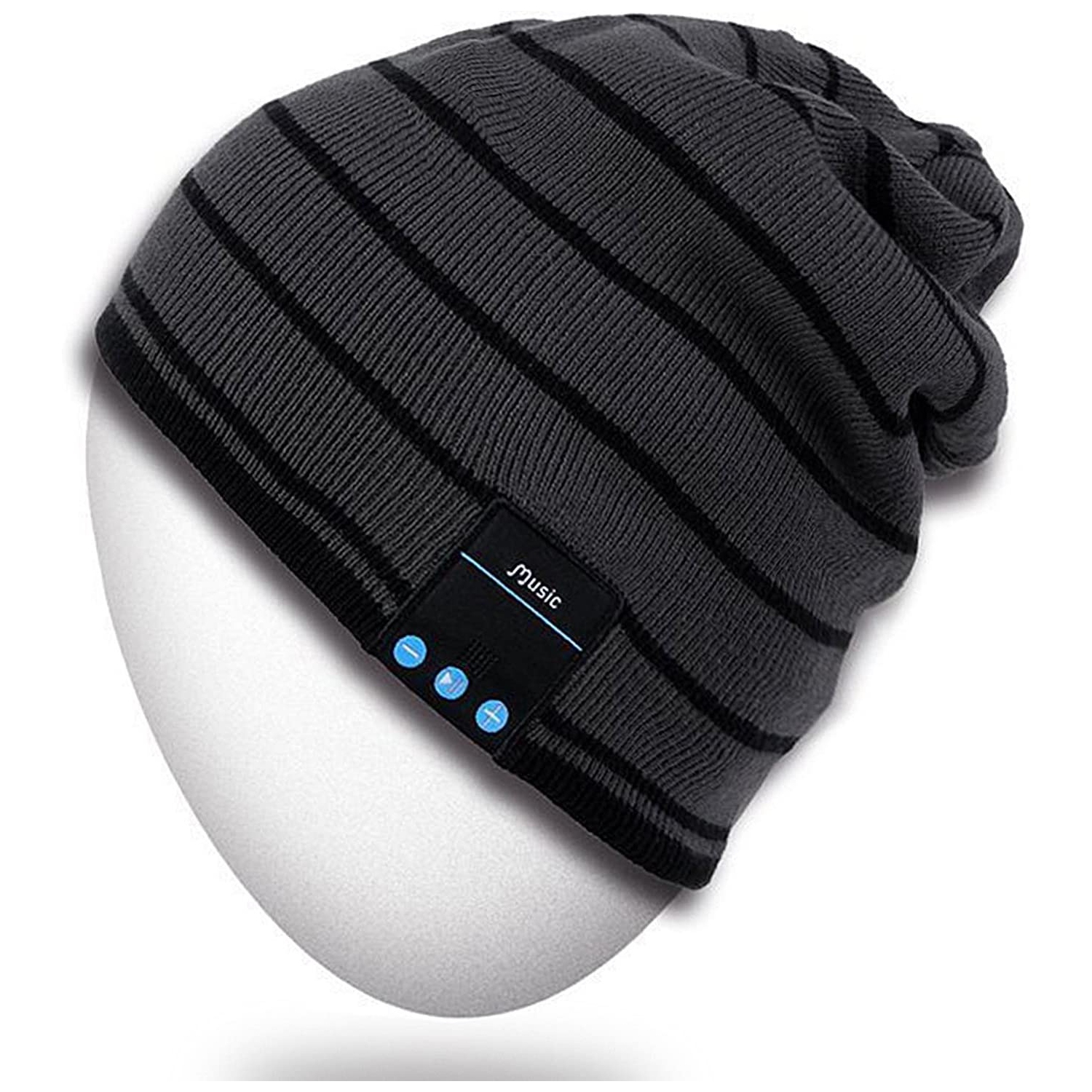 Unisex Trendy Warm Bluetooth Beanie Hat Cap Ear Covers with Wireless Headphone Headset Speaker Mic Hands-Free,
