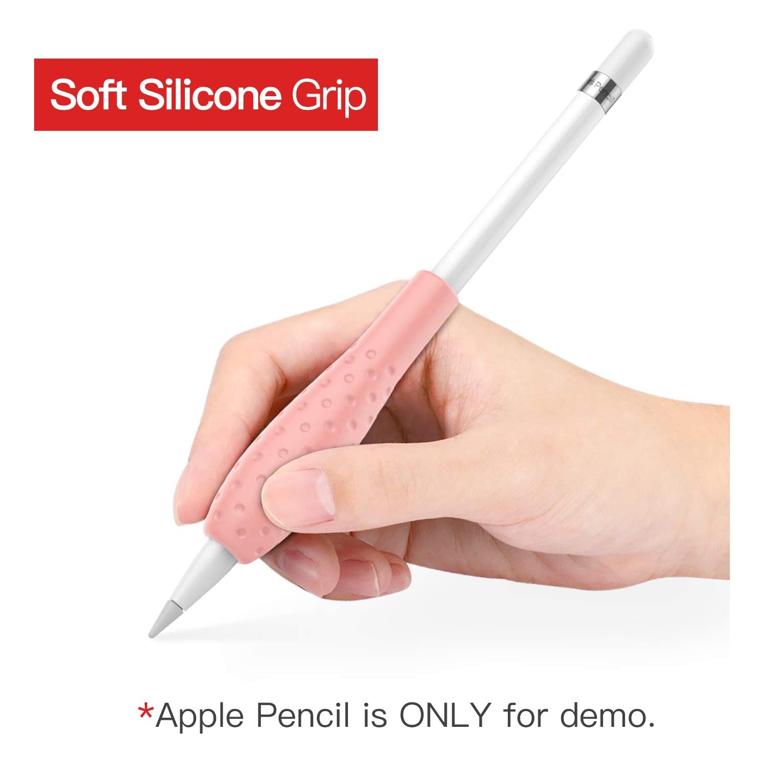 [Paquet de 2] Étui en silicone Grip Ergo Étui protecteur compatible avec l’Apple Pencil 1re/2e