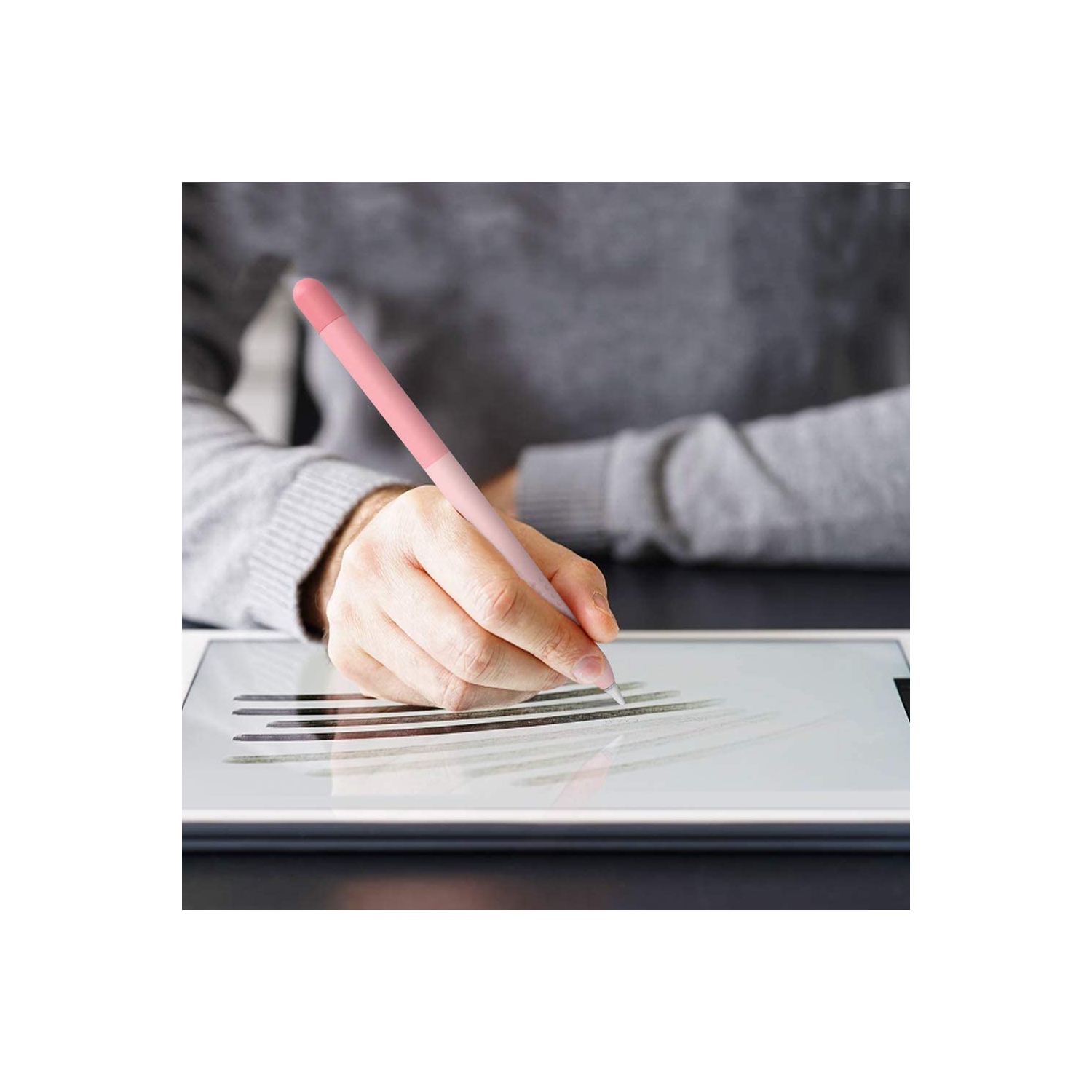 Compatible avec l’étui Apple Pencil de 1re génération, housse en silicone pour étui gradient Colour