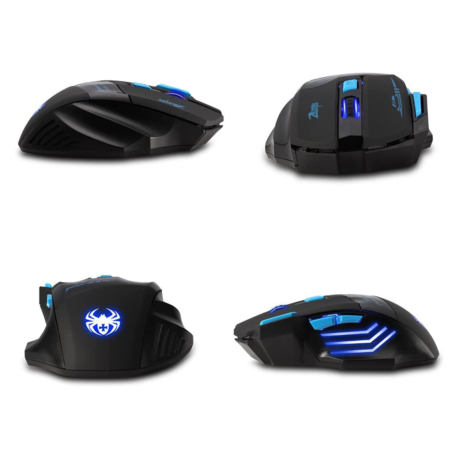 Wireless Optical Gaming Mouse, Lychee 2.4GHZ 4 DPI Adjustable USB Gaming Mice with Fire Key & Cool Breathing Light