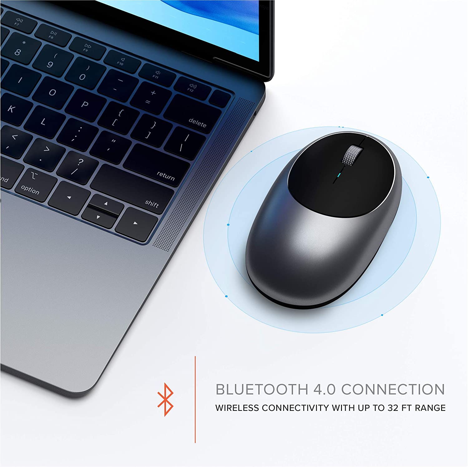 Aluminum M1 Bluetooth Wireless Mouse with Rechargeable Type-C Port - Compatible with Mac Mini, iMac Pro/iMac,