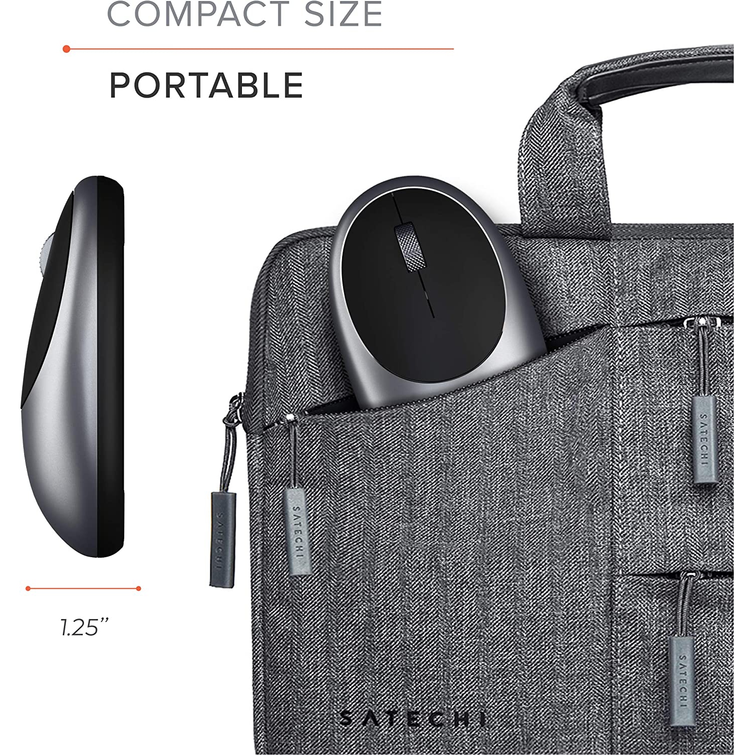 Aluminum M1 Bluetooth Wireless Mouse with Rechargeable Type-C Port - Compatible with Mac Mini, iMac Pro/iMac,